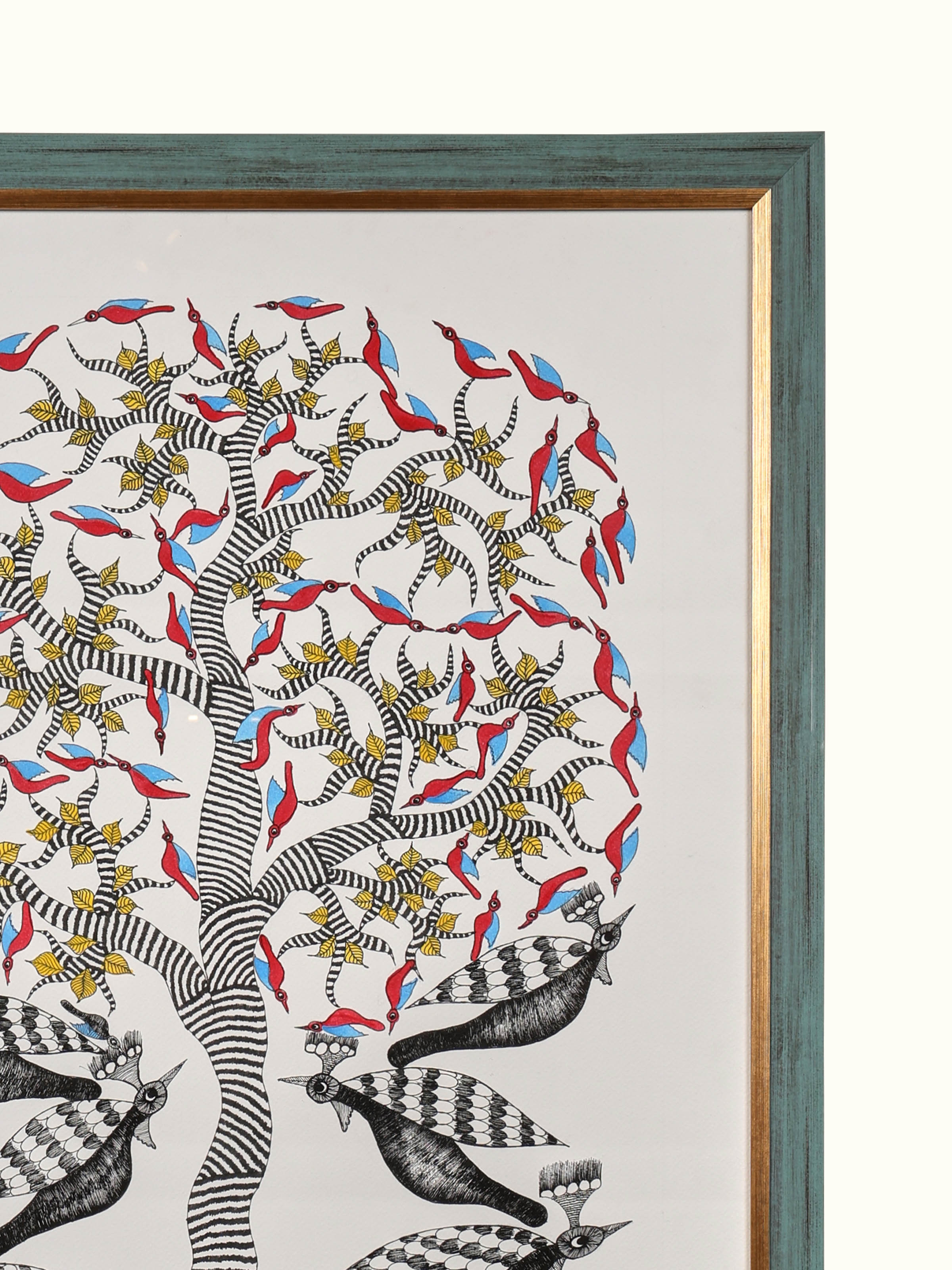Birds Under Tree Gond Art