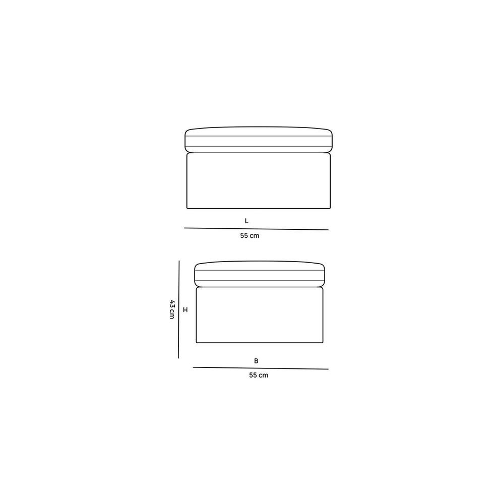 Seattle Ottoman Color in Navy Blue