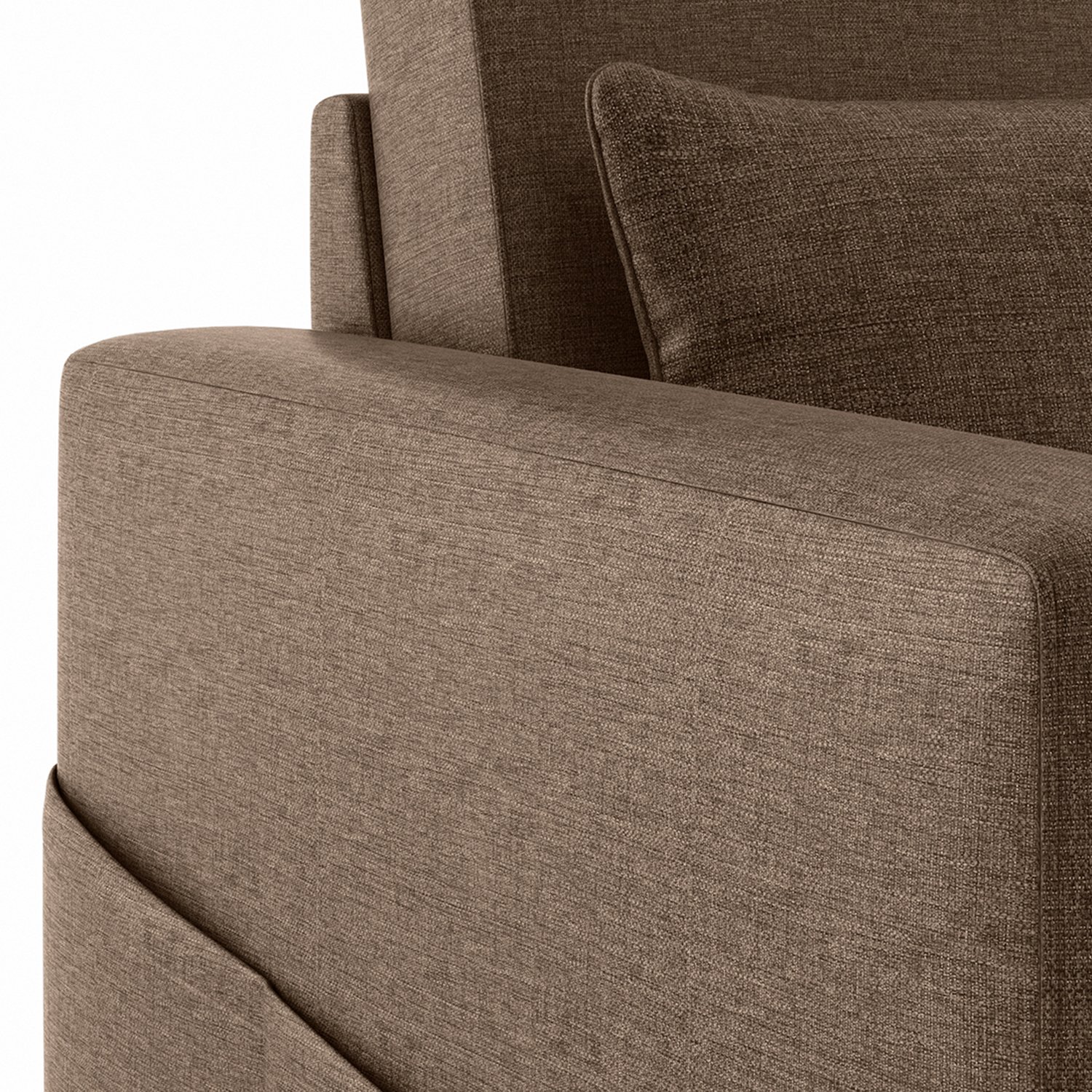 Camden Compact 3 Seater Pull Out Sofa cum Bed In Mocha Brown Colour