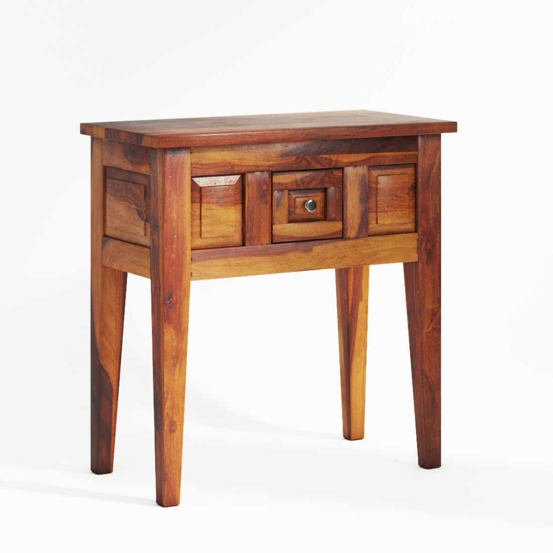 Mko Solid Wood Console Table in Honey Finish