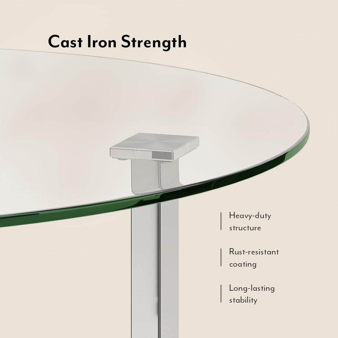 Sanchez 4 Seater Round Table With Set Of 4 Ingrid Dining Chairs (Finish- White)