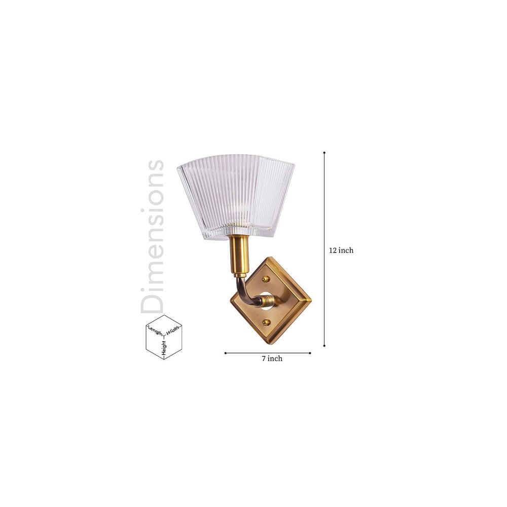 Carbon Loft Brass Luxur Cut Glass Wall Light
