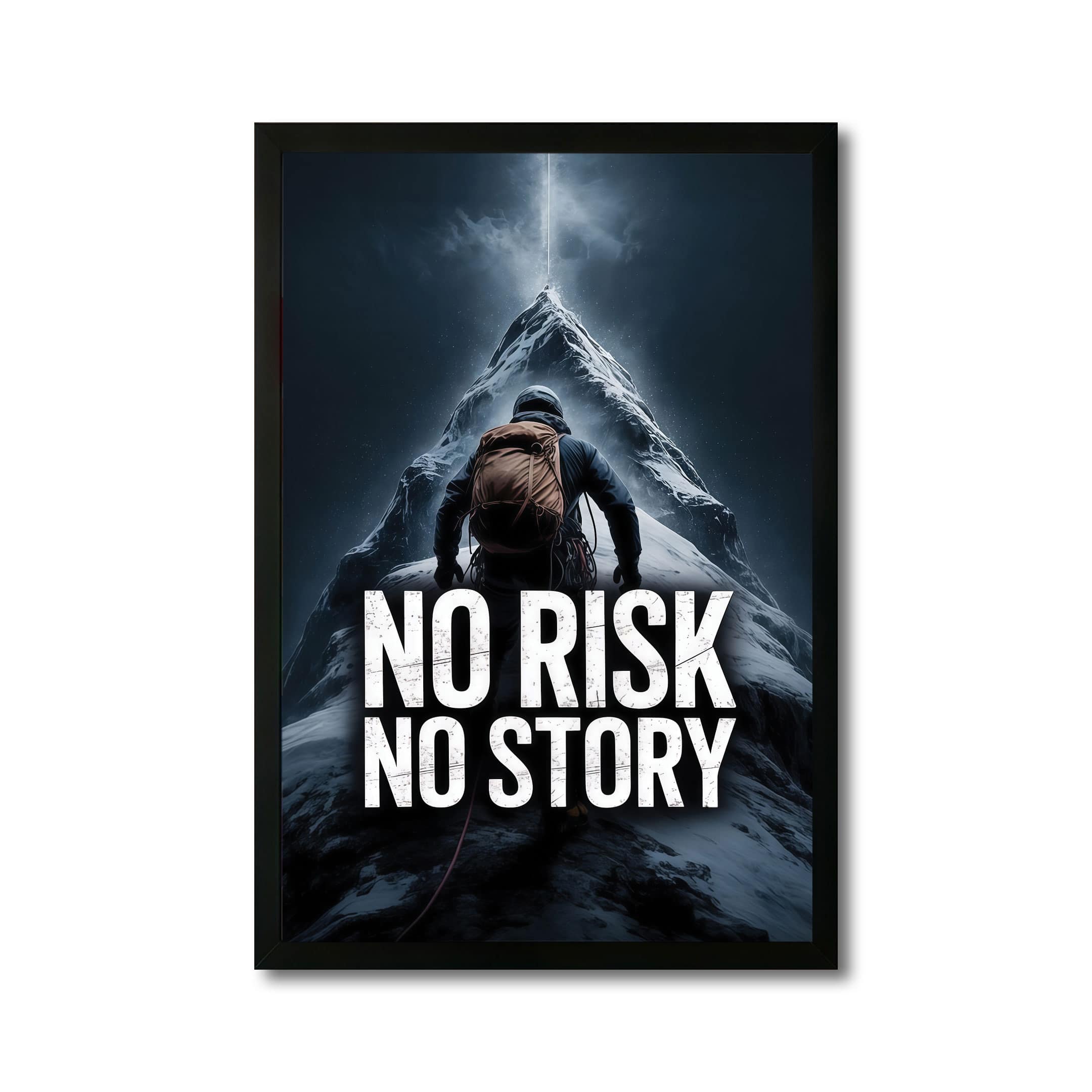 The Castle Decor No Risk No Story Motivational Wall Art 8x12 Inch - The Castle Decor