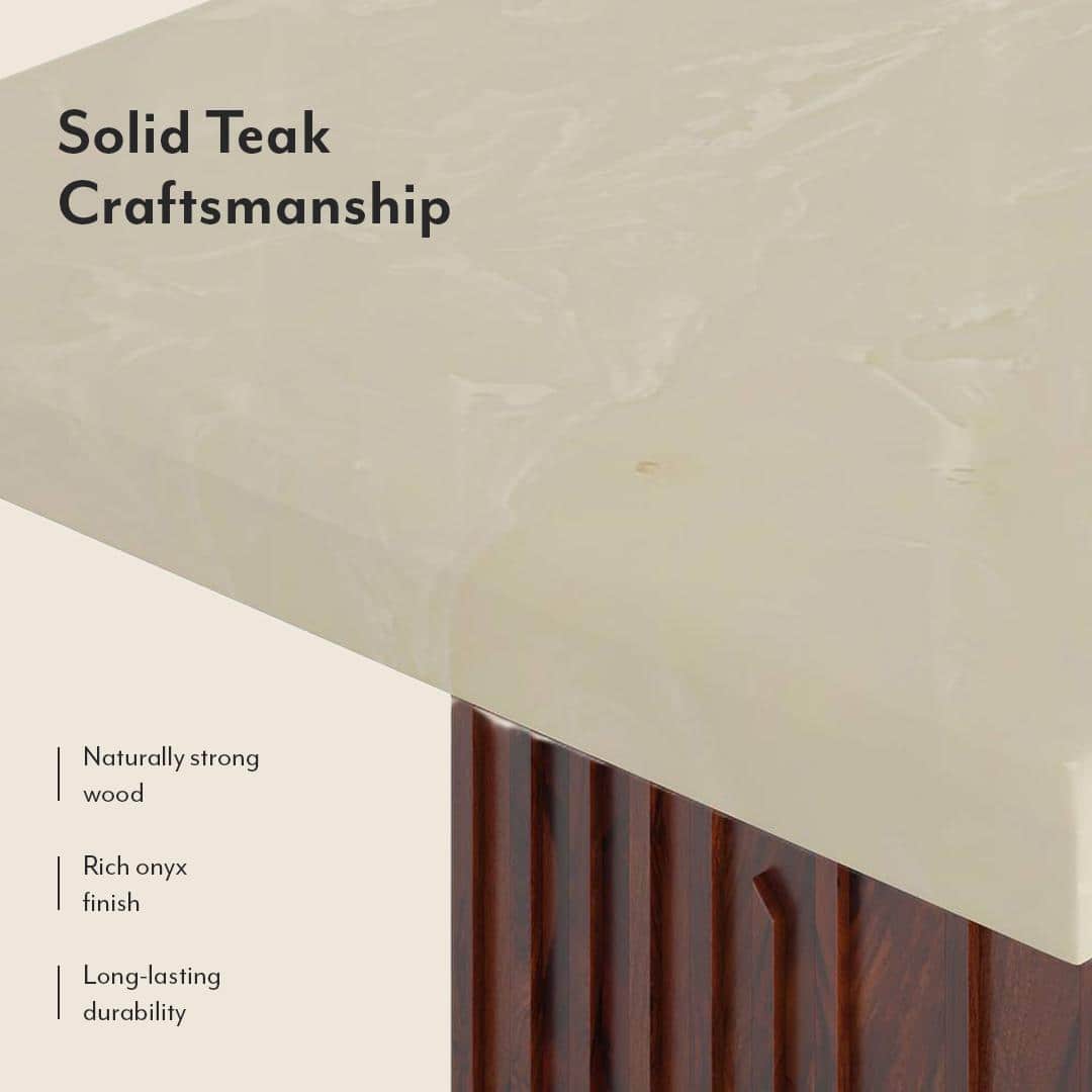 Gabriele Onyx 6 Seater Dining Table With Set Of 6 Olivia Dining Chairs