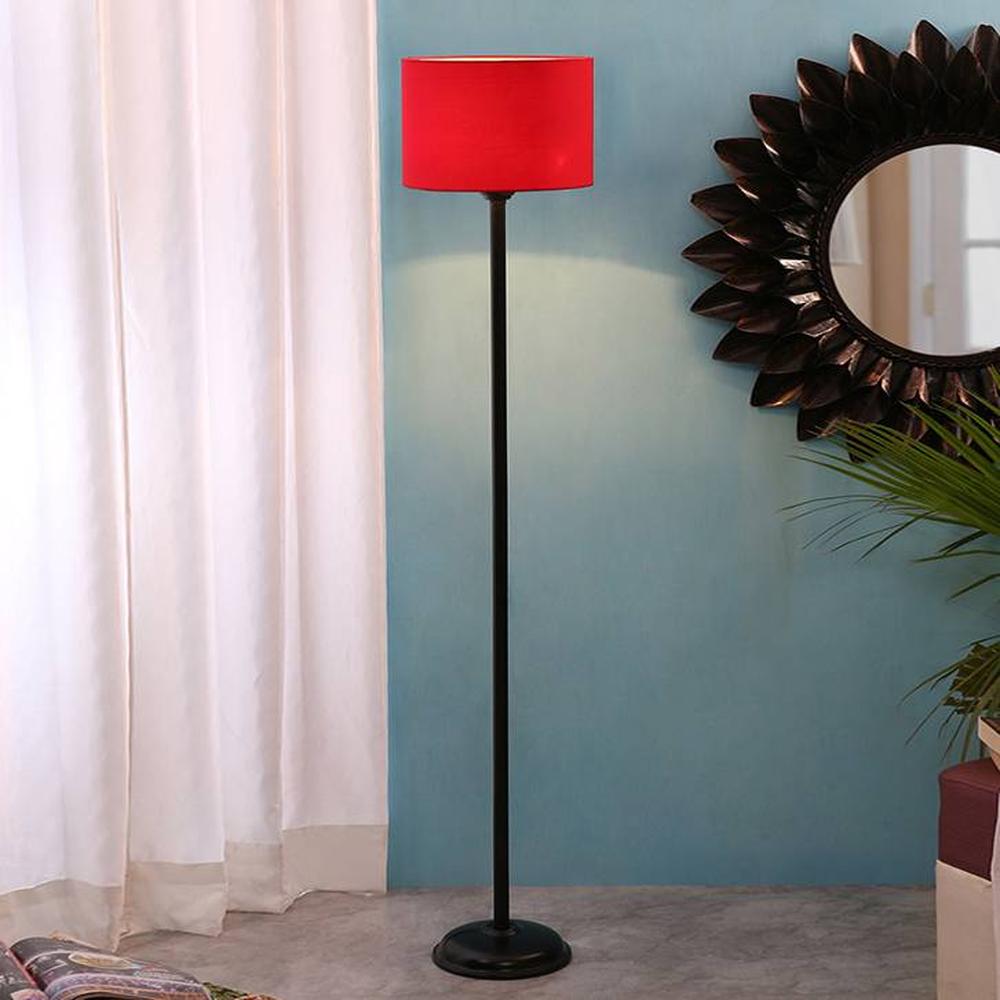 Gregory Pink Cotton Shade Floor Lamp