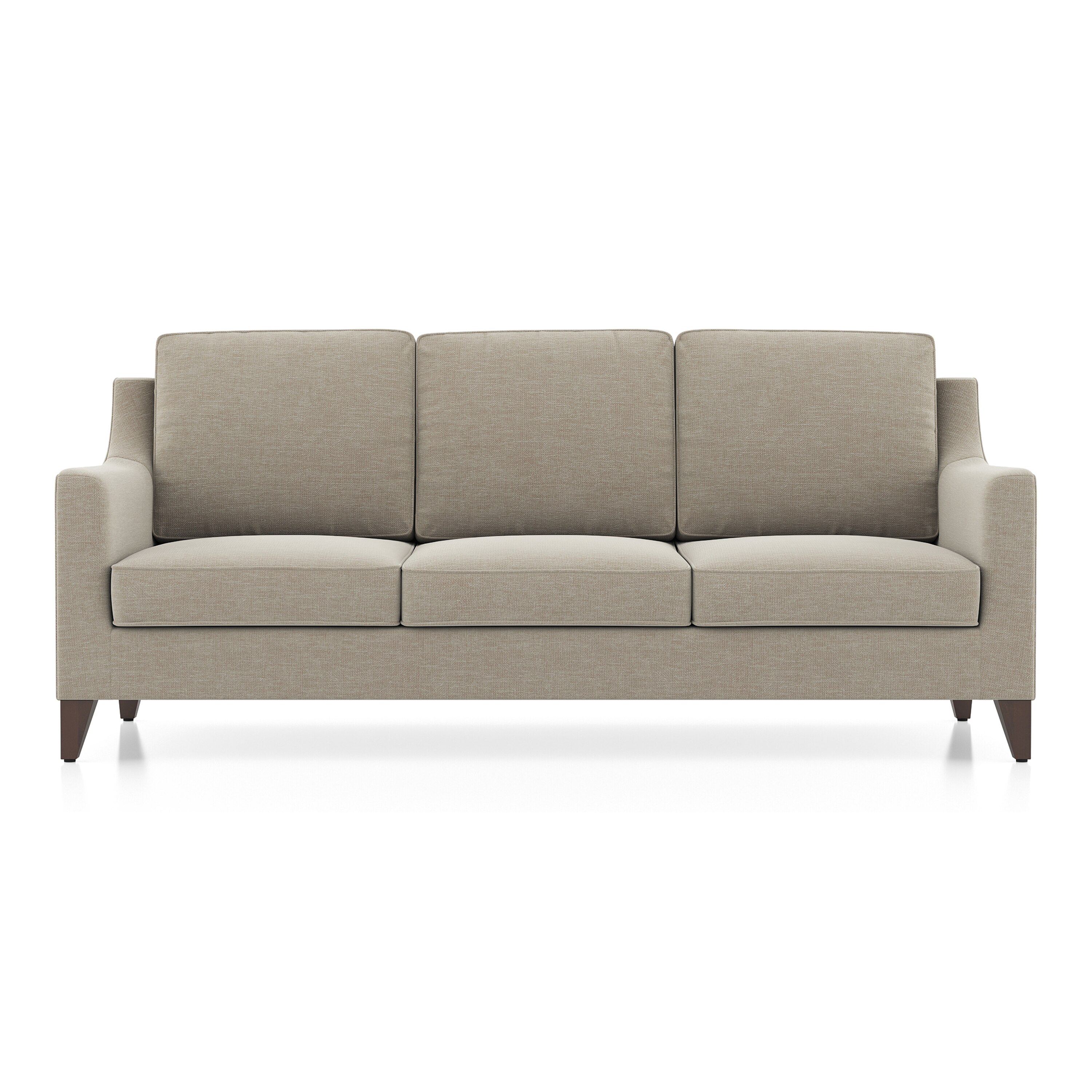 Abbey Sofa (Colour : Oyster Beige, Cushion : Hard, Seating Capacity : 3 Seater)