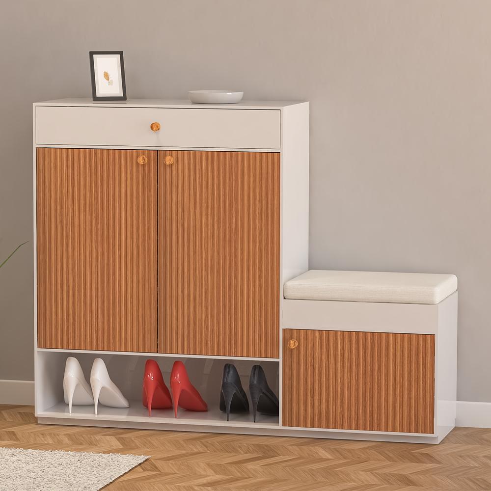 Step-Seat duo Space Saving Shoe Rack