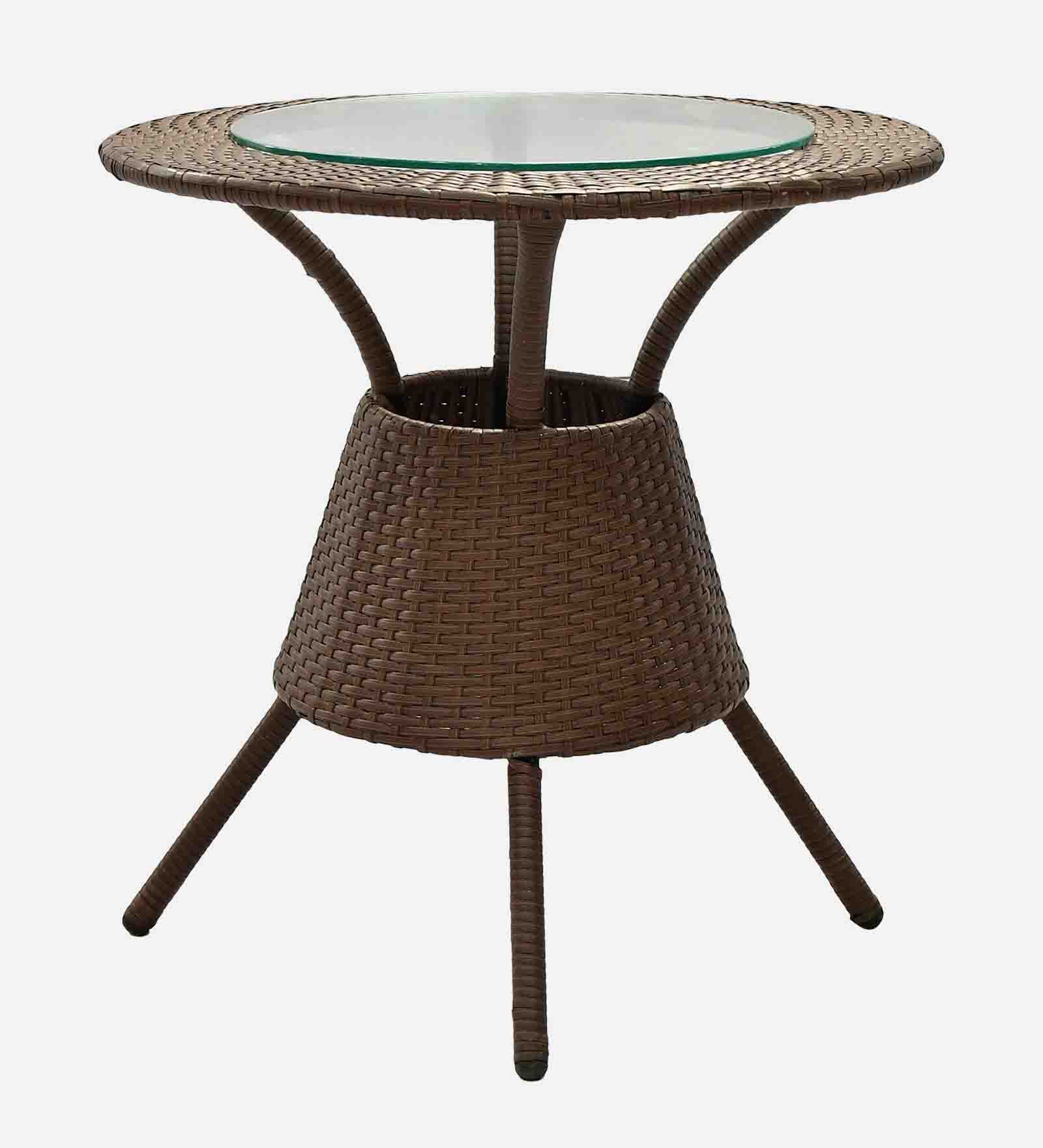 Ballarat  Wicker Table And Chair Set In  Bombay Brown Dual Tone Finish