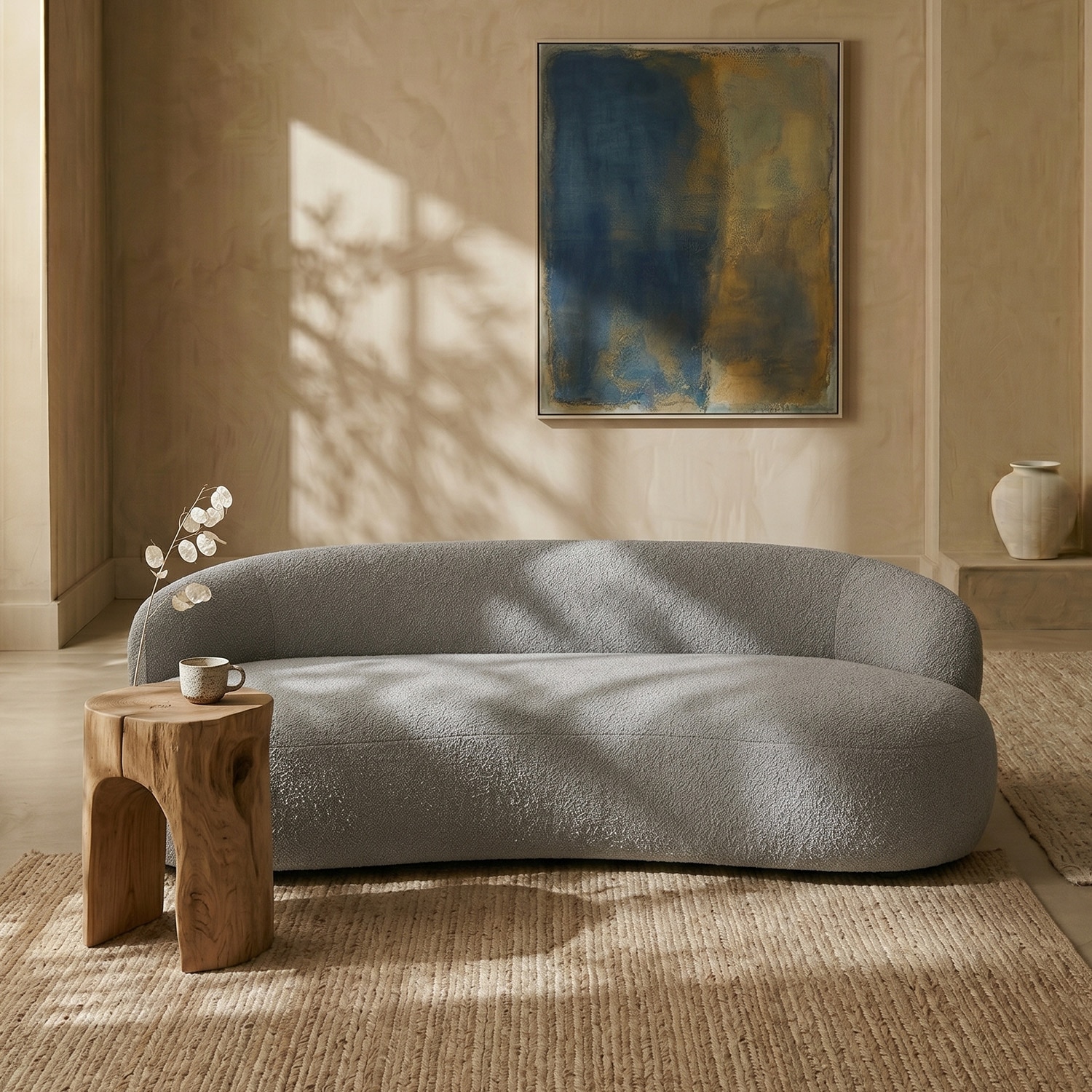 Luxelounge Wood 3 Seater With Upholstery Non Storage Sofa In Grey Colour - Nestroots