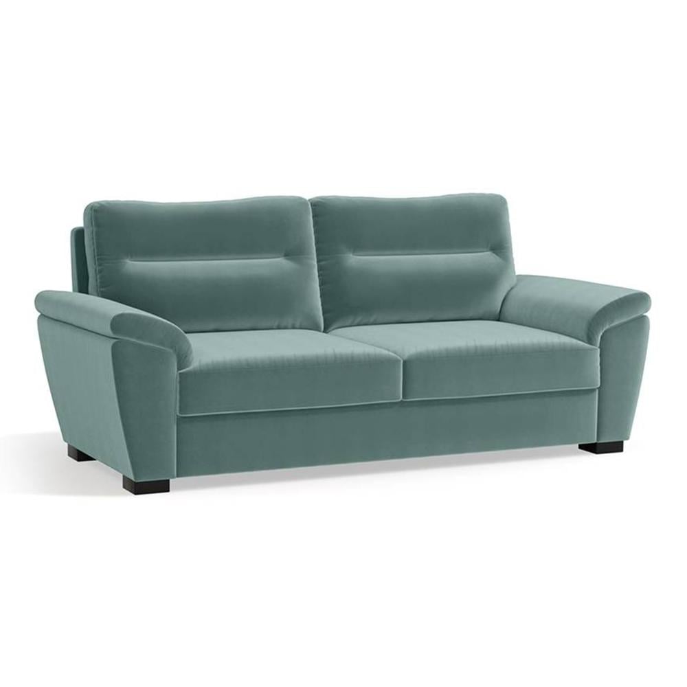 Adelaide Luxe 3 Seater Fabric Sofa in Dusty Turquoise Velvet Colour