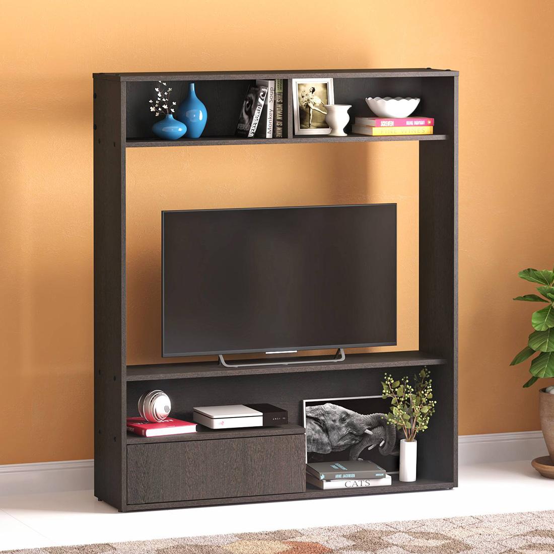Bruce Engineered Wood Free Standing TV Unit in Walnut Finish