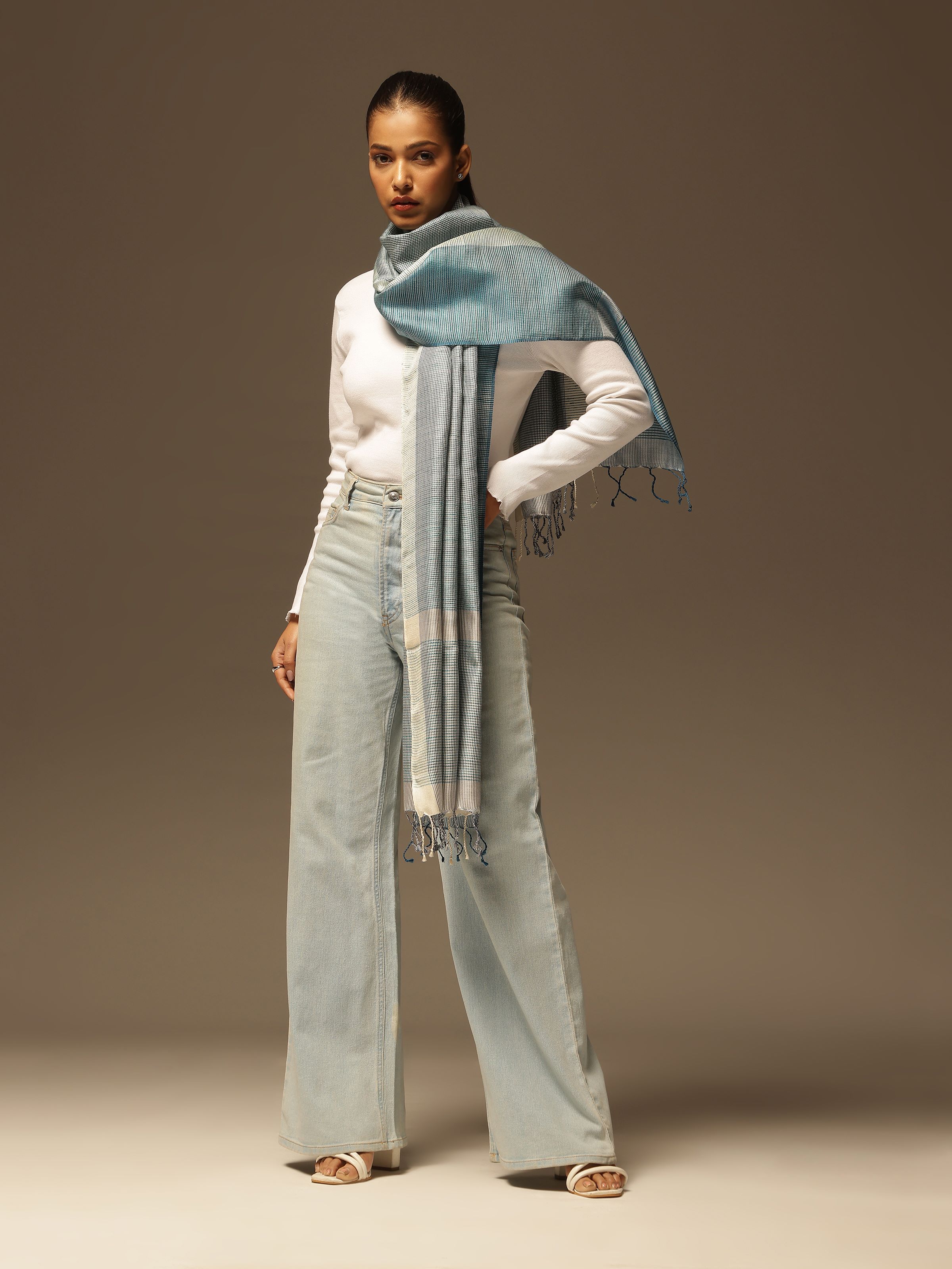 Rutvi Blue Eri Silk Stole