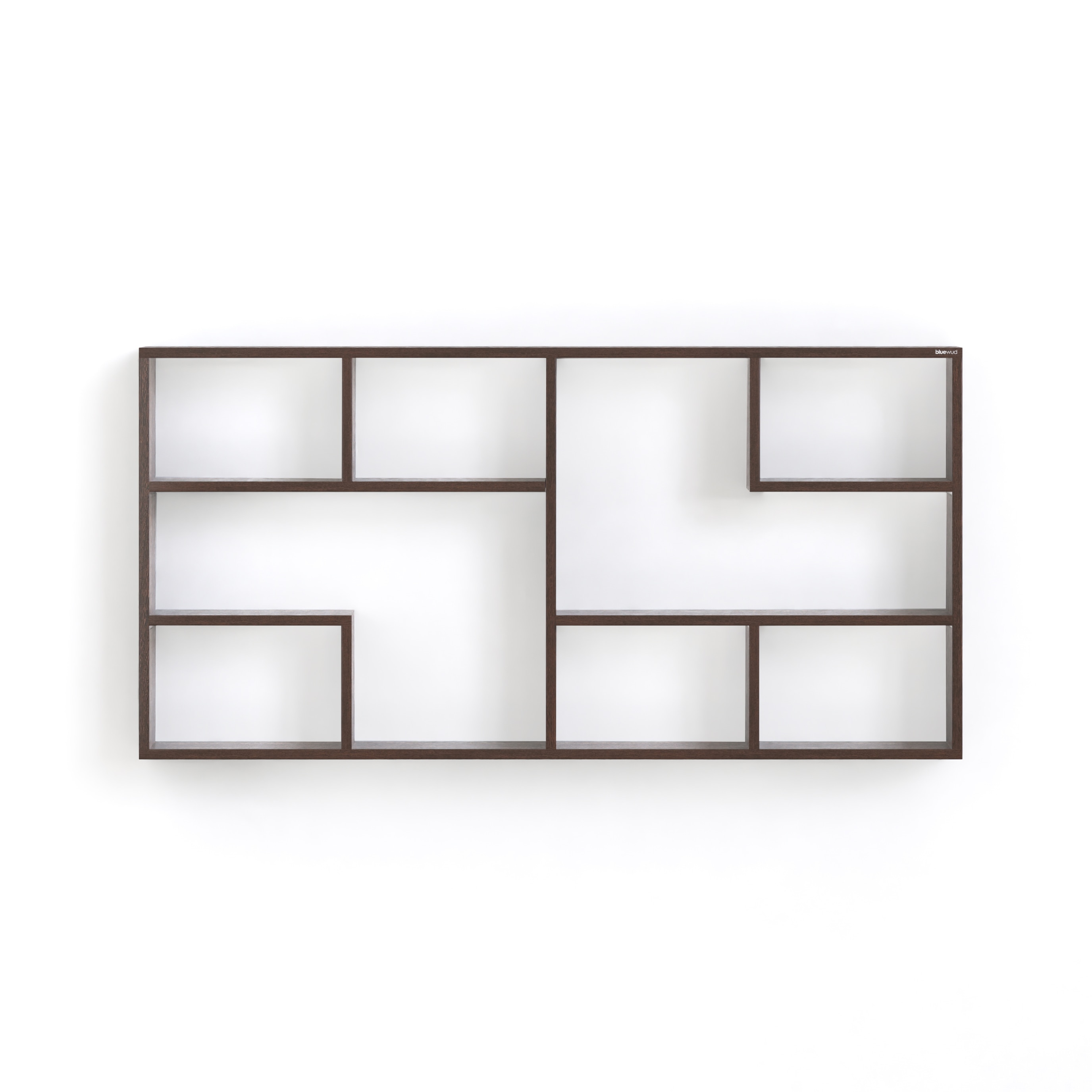 BLUEWUD Petree Engineered Wood Wall Mount Wall Shelf, Display Rack (Wenge)