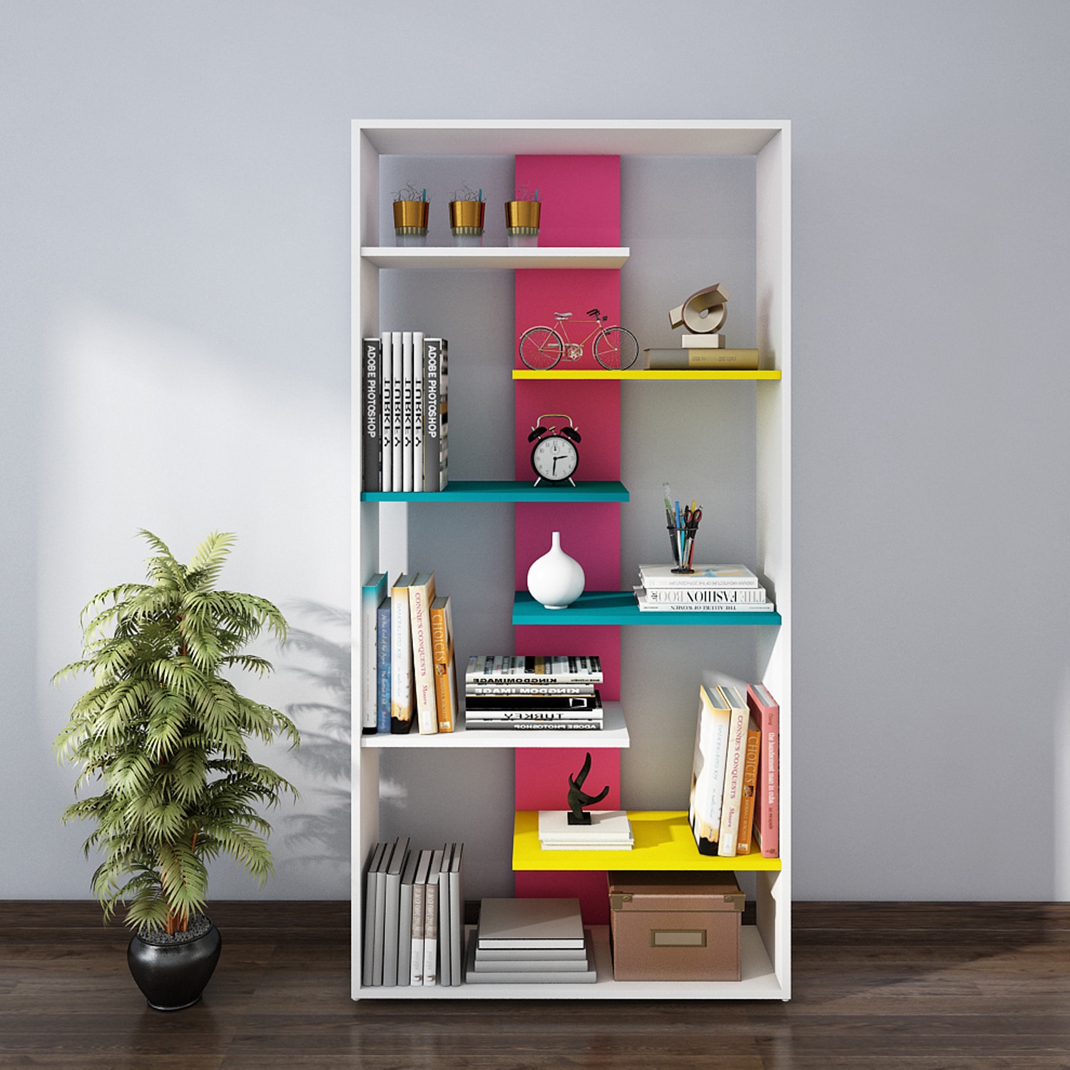 Darryl Bookcase Multicolor - Woodbuzz