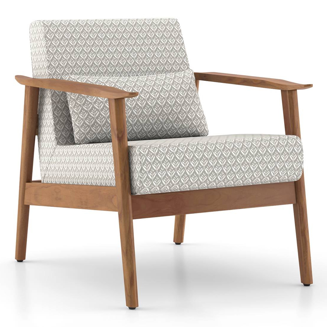 Brooks Lounge Chair in Grey Floral Colour