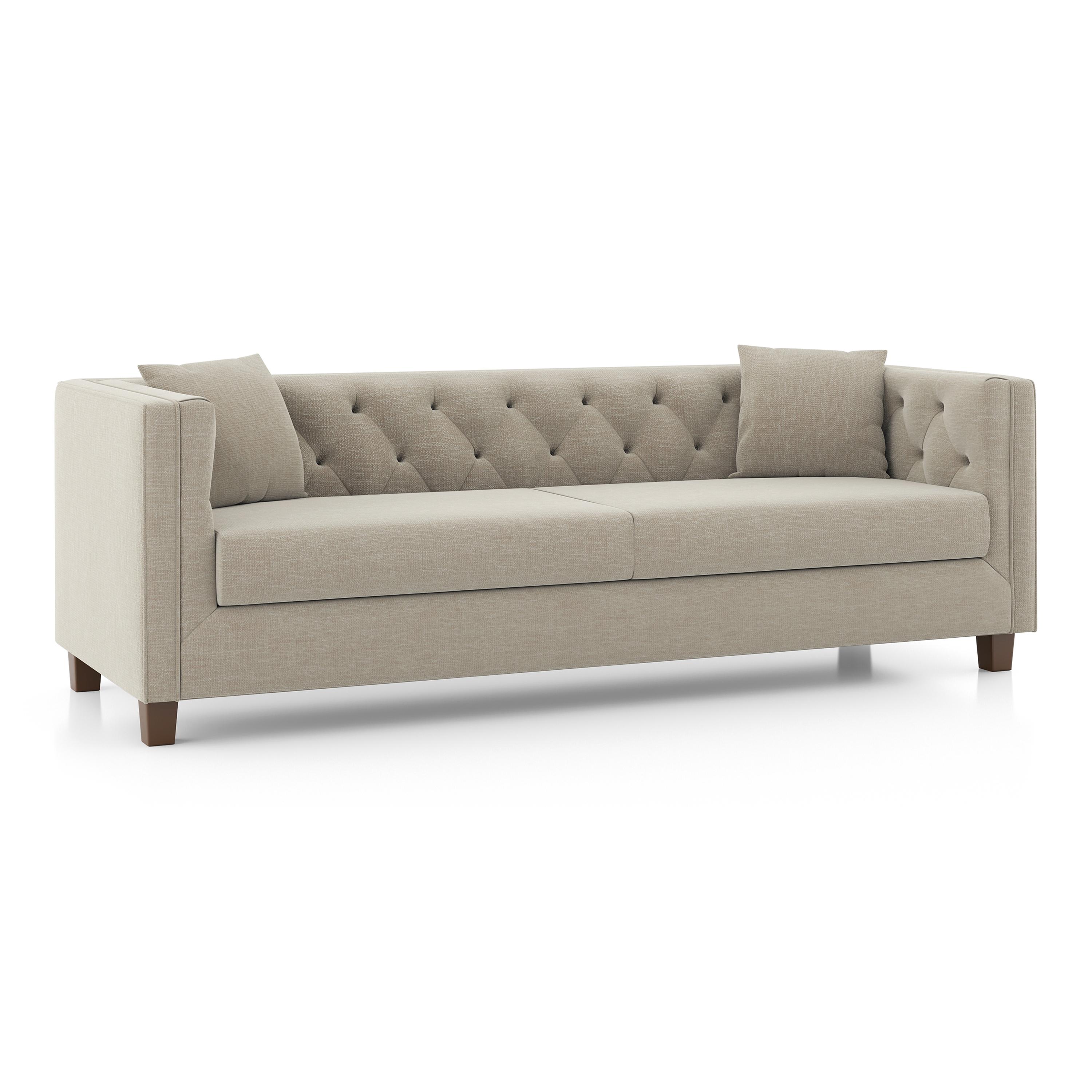 Windsor 3 Seater Fabric Sofa (Colour: Oyster Beige)