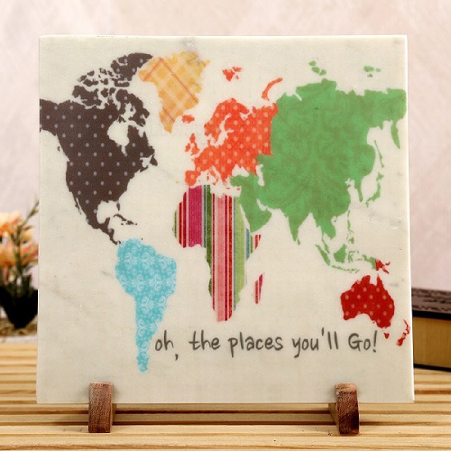 Map Marble Showpiece - Posh N Plush