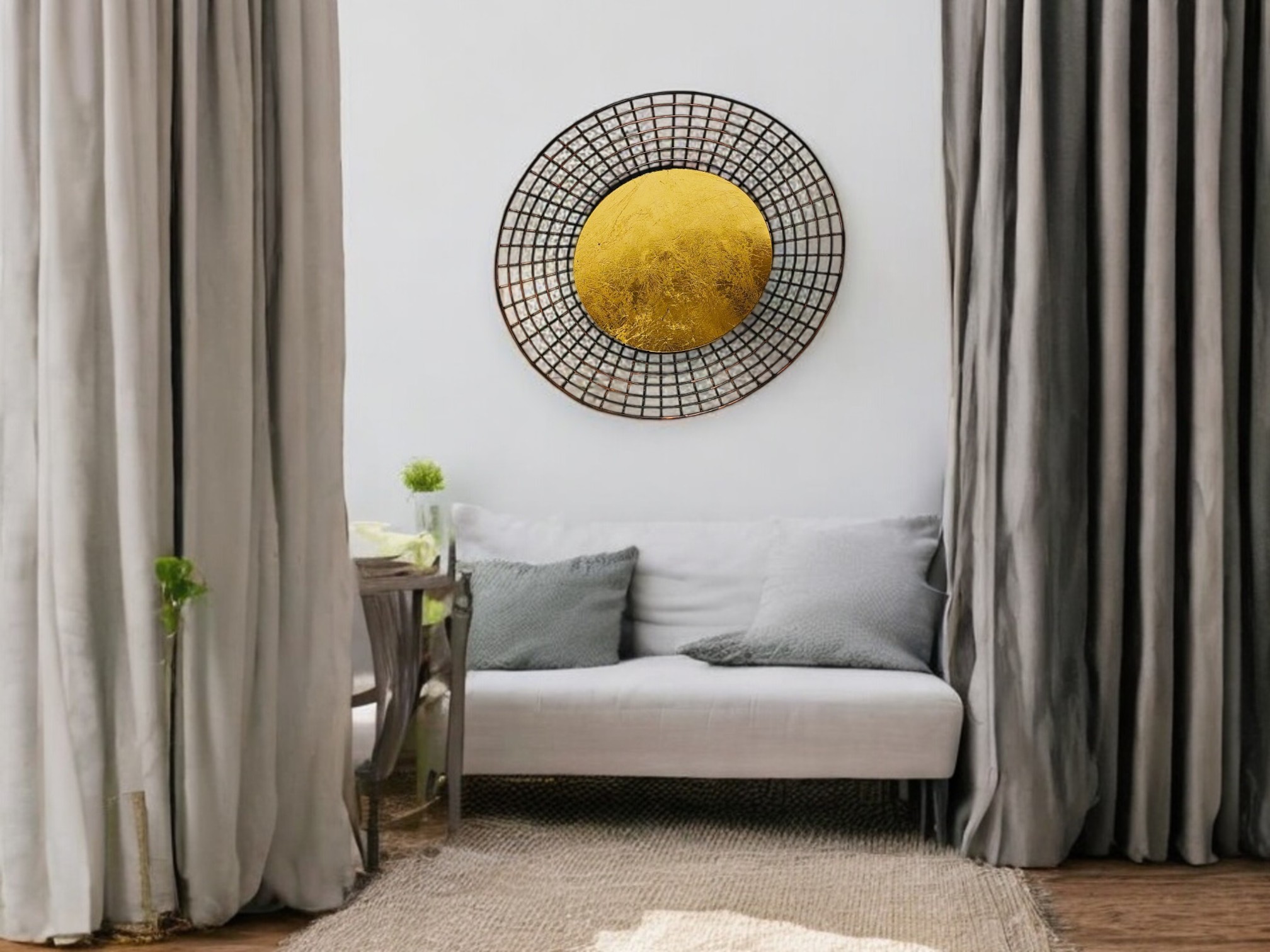 vedas exports W-Midnight Abstract Metal Wall Decor in Multicolor Set of 1-picture-13