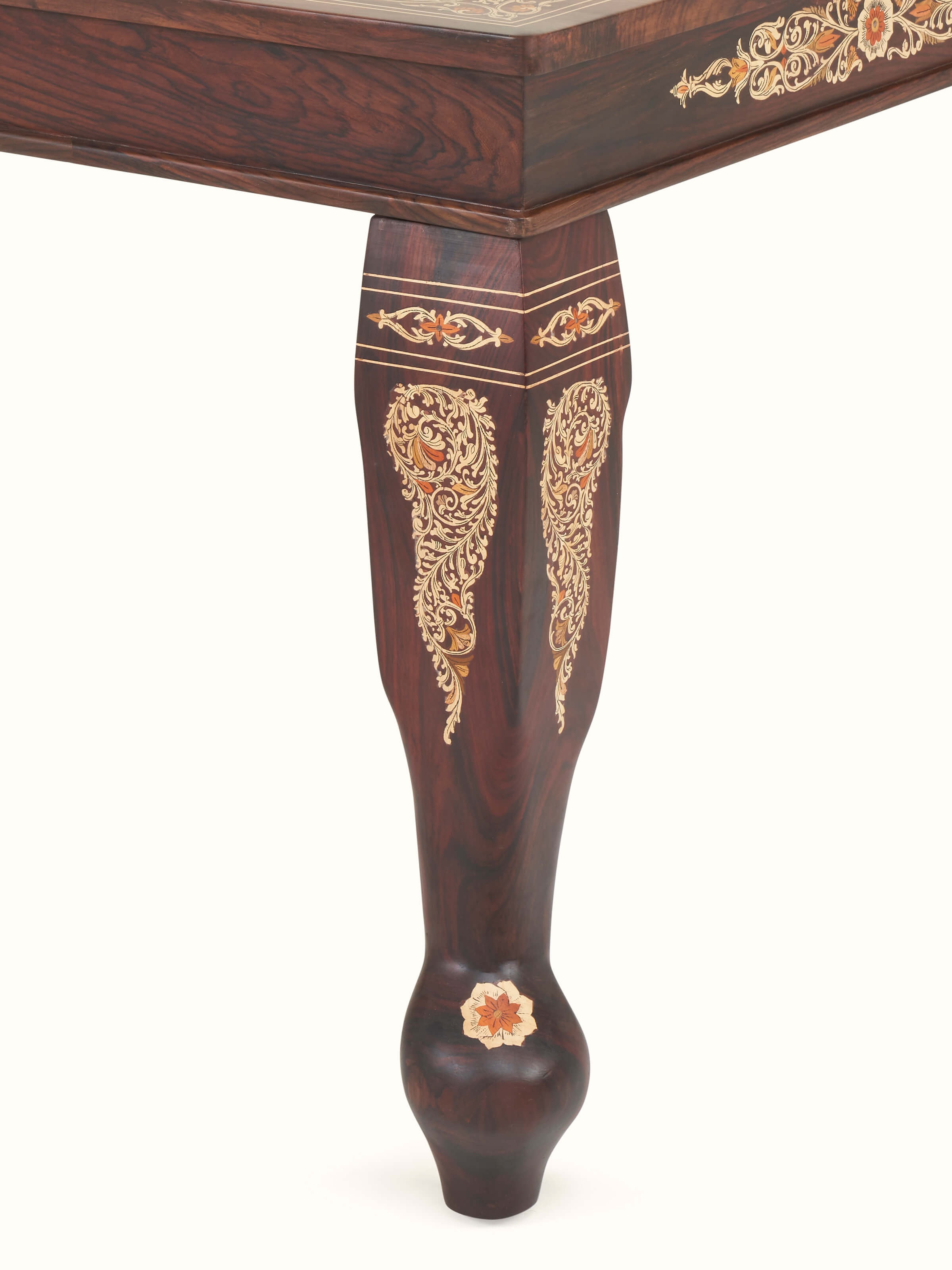 Rosewood Inlay 6-seater Dining Table