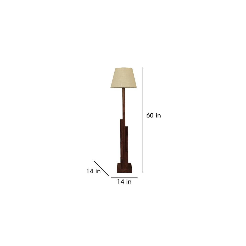 Skyline Beige Jute Floor Lamp with Beige Jute Base