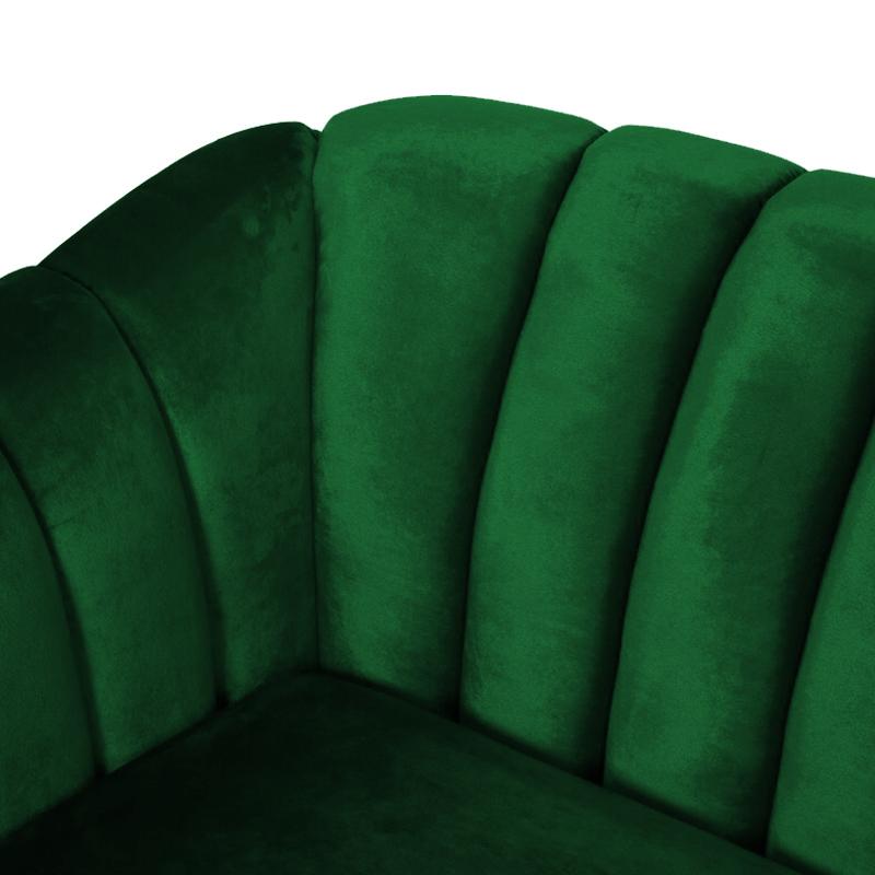 Mid Century Fabric Sofa (Green)