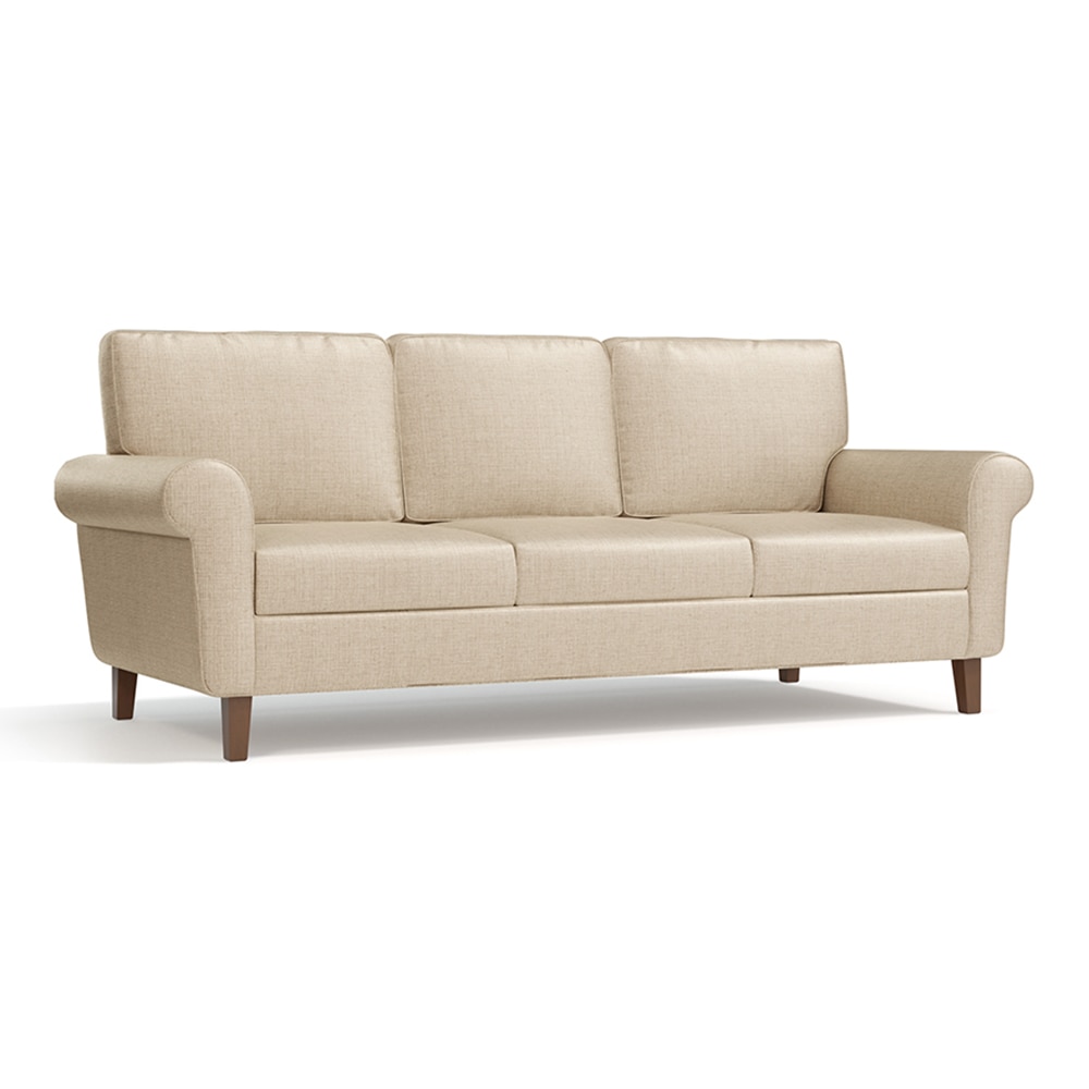 Oxford 3 Seater Fabric Sofa in Pearl Colour