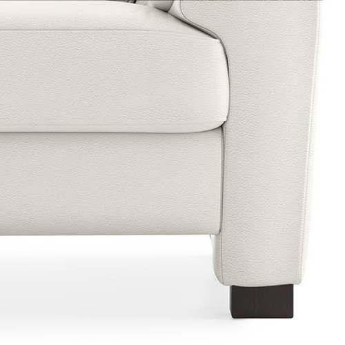 Farina 1 Seater Half Leather Sofa in White Colour