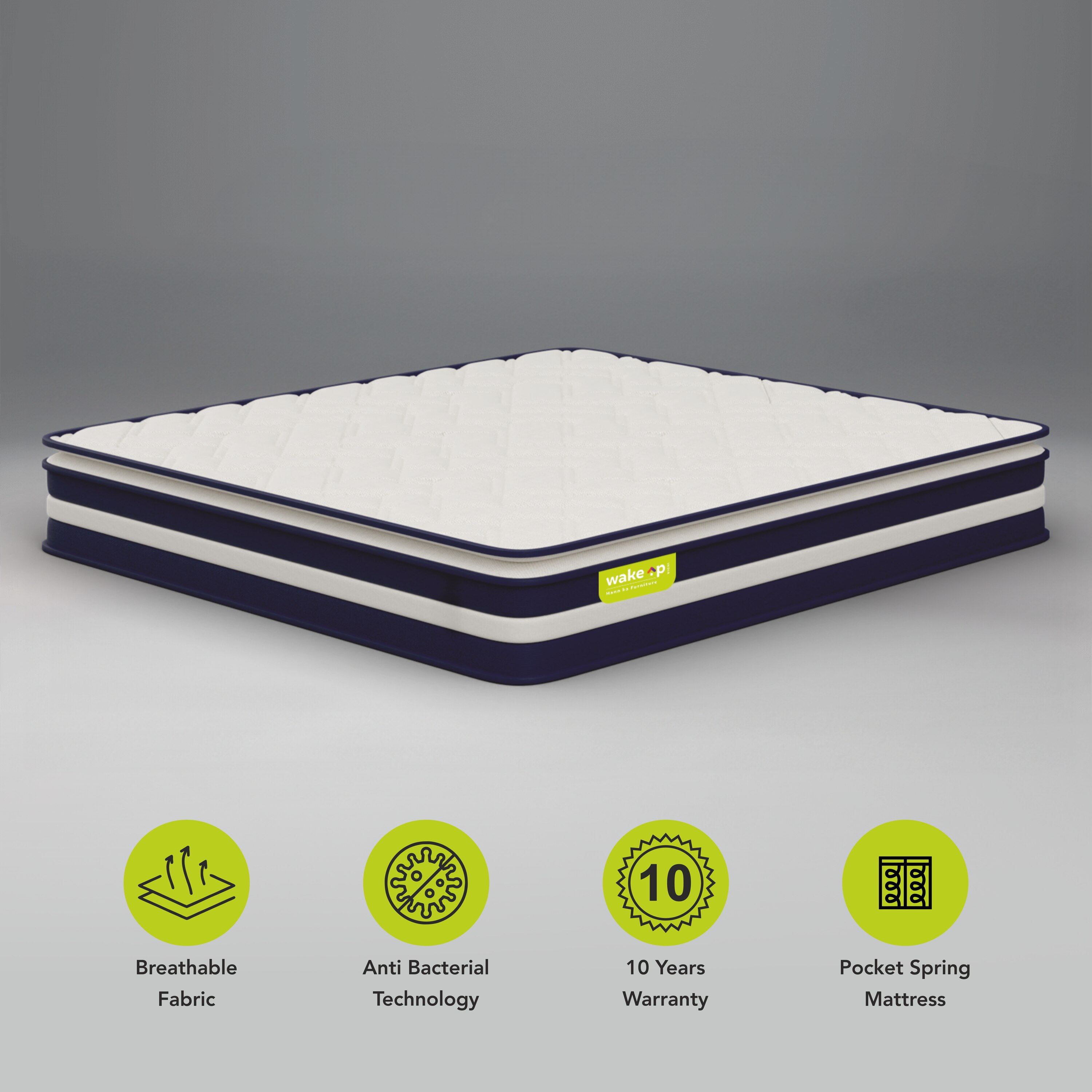 Smarttech Pillowtop Hybrid Pocket Spring Mattress (72 x 60 in, 10 Inches)