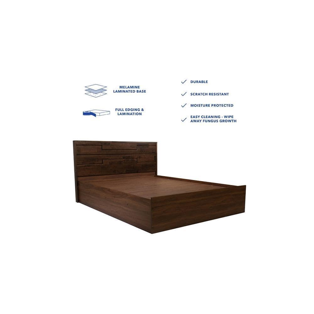 Taygete Solidwood Headbord With Box Storage Queen Bed