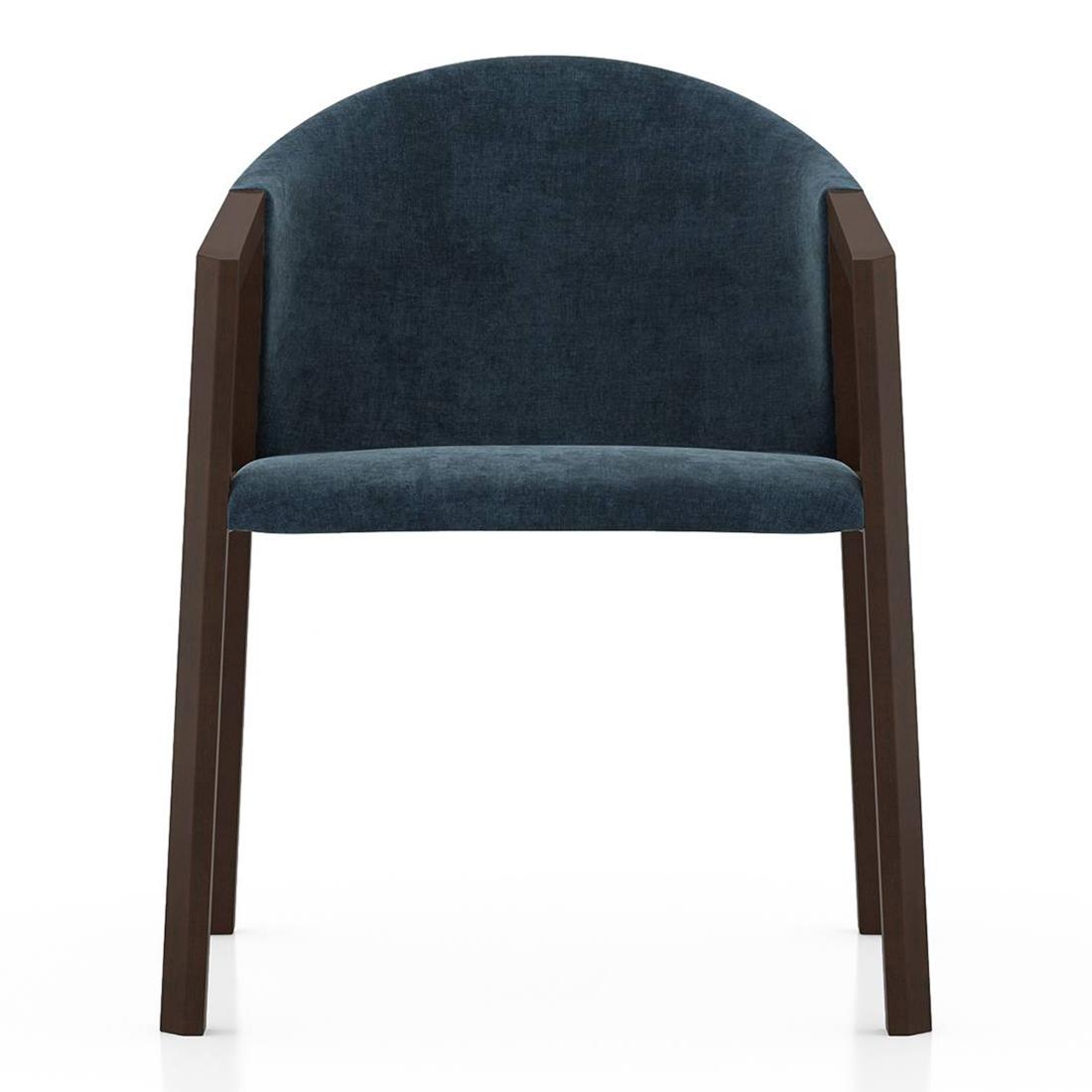 Dorothy Fabric Accent Chair In Blue Colour