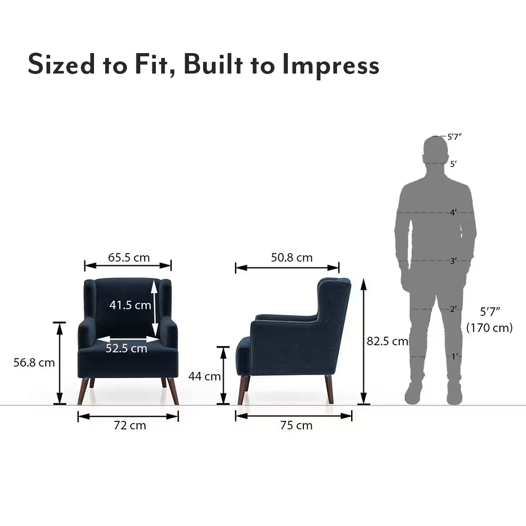 Brando Arm Chair in  Cobalt Colour