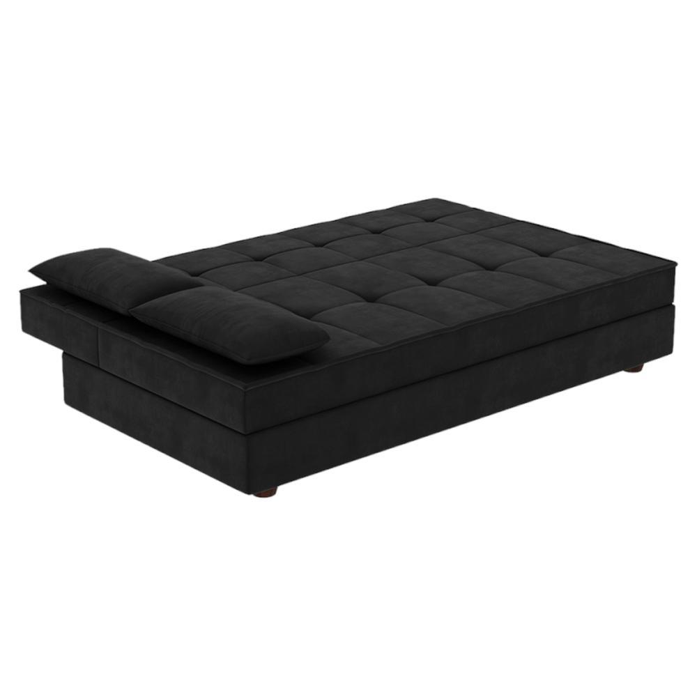 Merson 3 Seater Sofa Cum Bed In Black Color