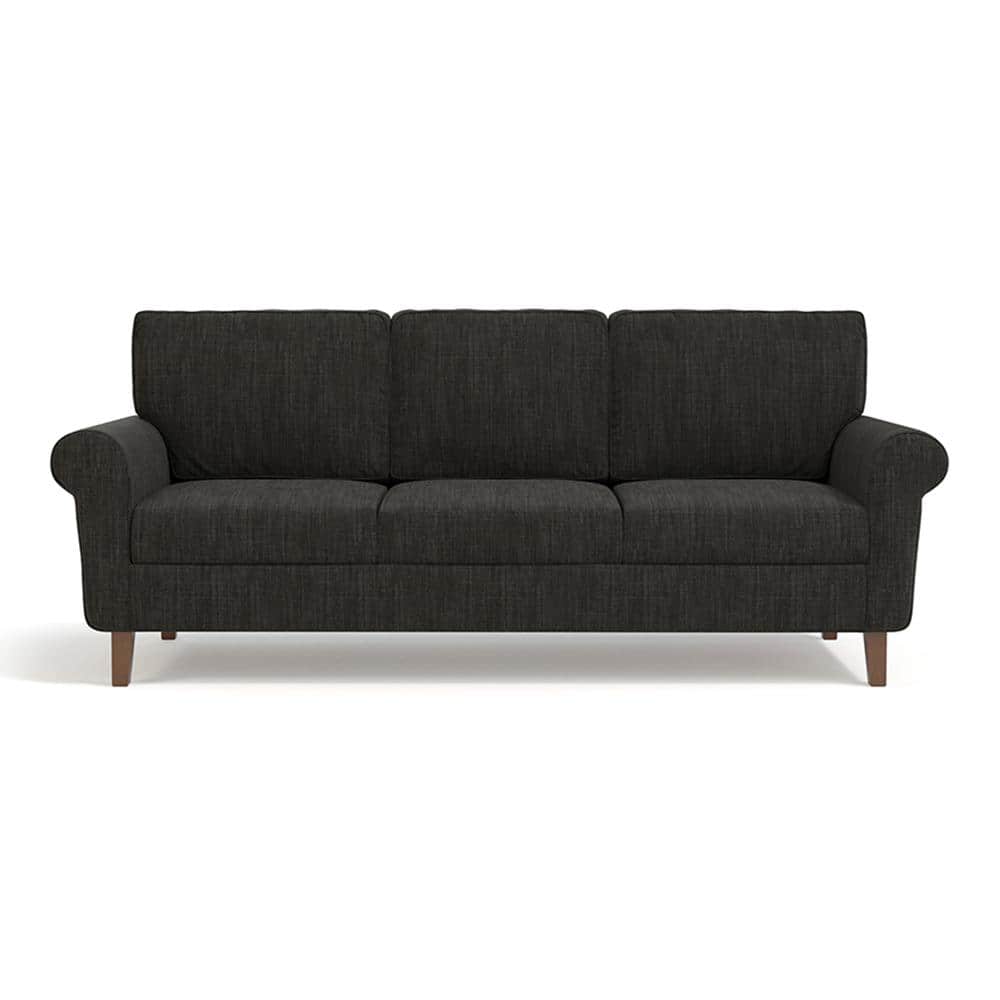 Oxford 3 Seater Fabric Sofa in Graphite Grey Colour