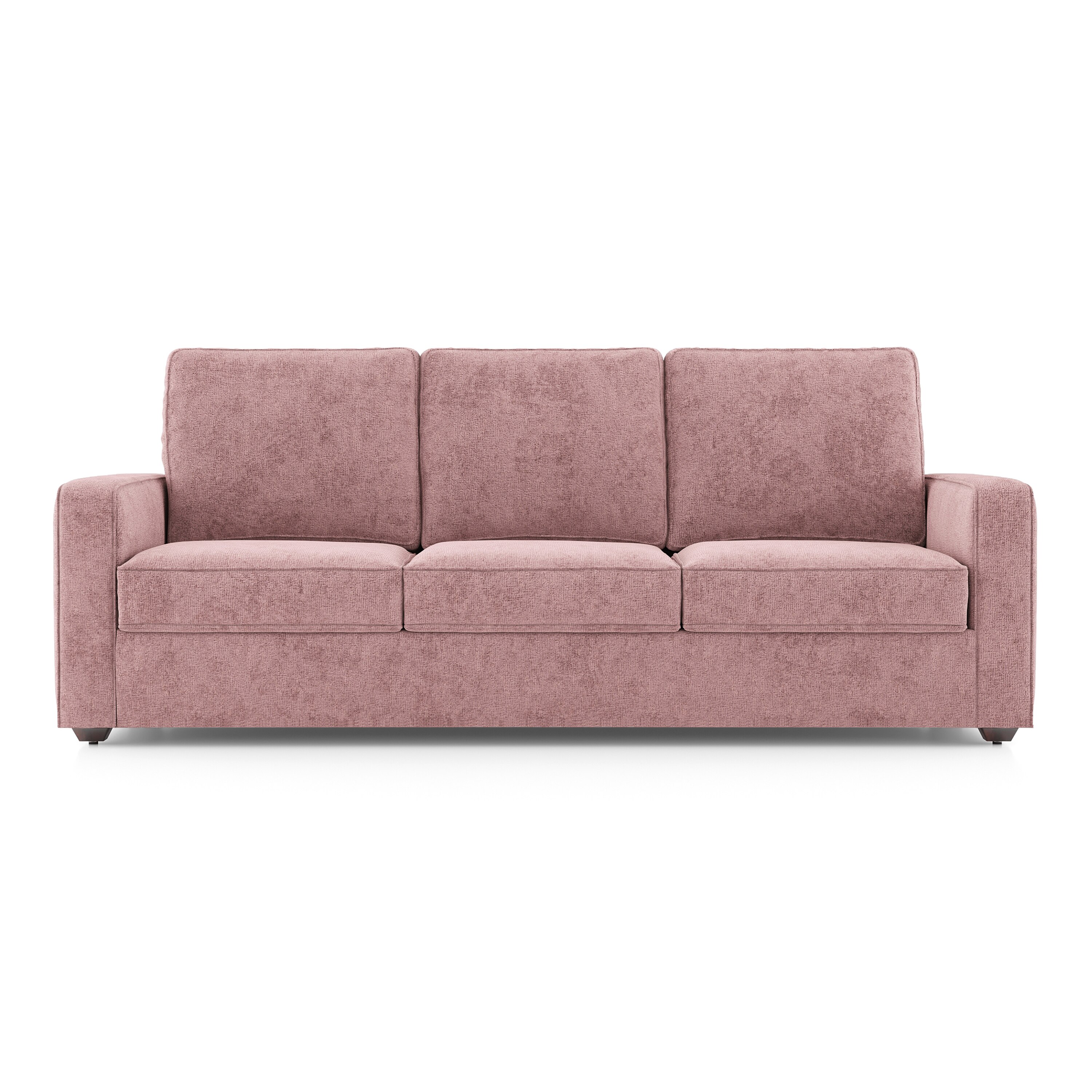 Apollo High Back Fabric Sofa (Colour : Desert Rose, Seating Capacity : 3 Seater, Cushion Type : Soft, Back Type : High Back)