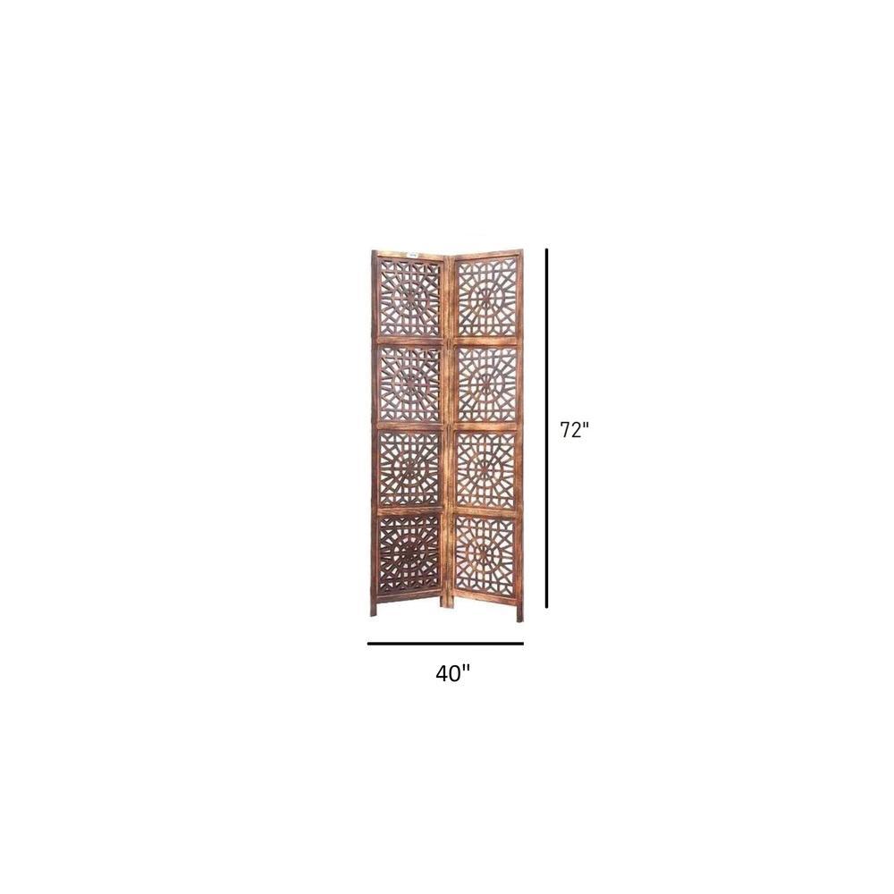 Altheda Solid Wood 4 Panel Room Divider