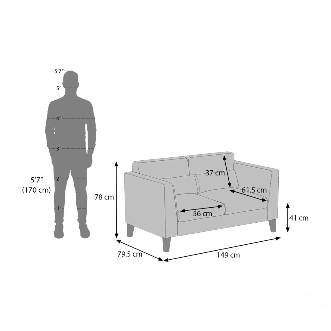 Lewis Sofa (Colour : Mocha, Cushion : Hard, Seater : 3+2)