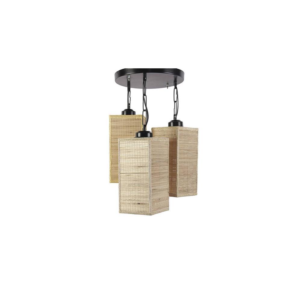 ValentiFALSE Beige Bamboo Cluster Hanging Light