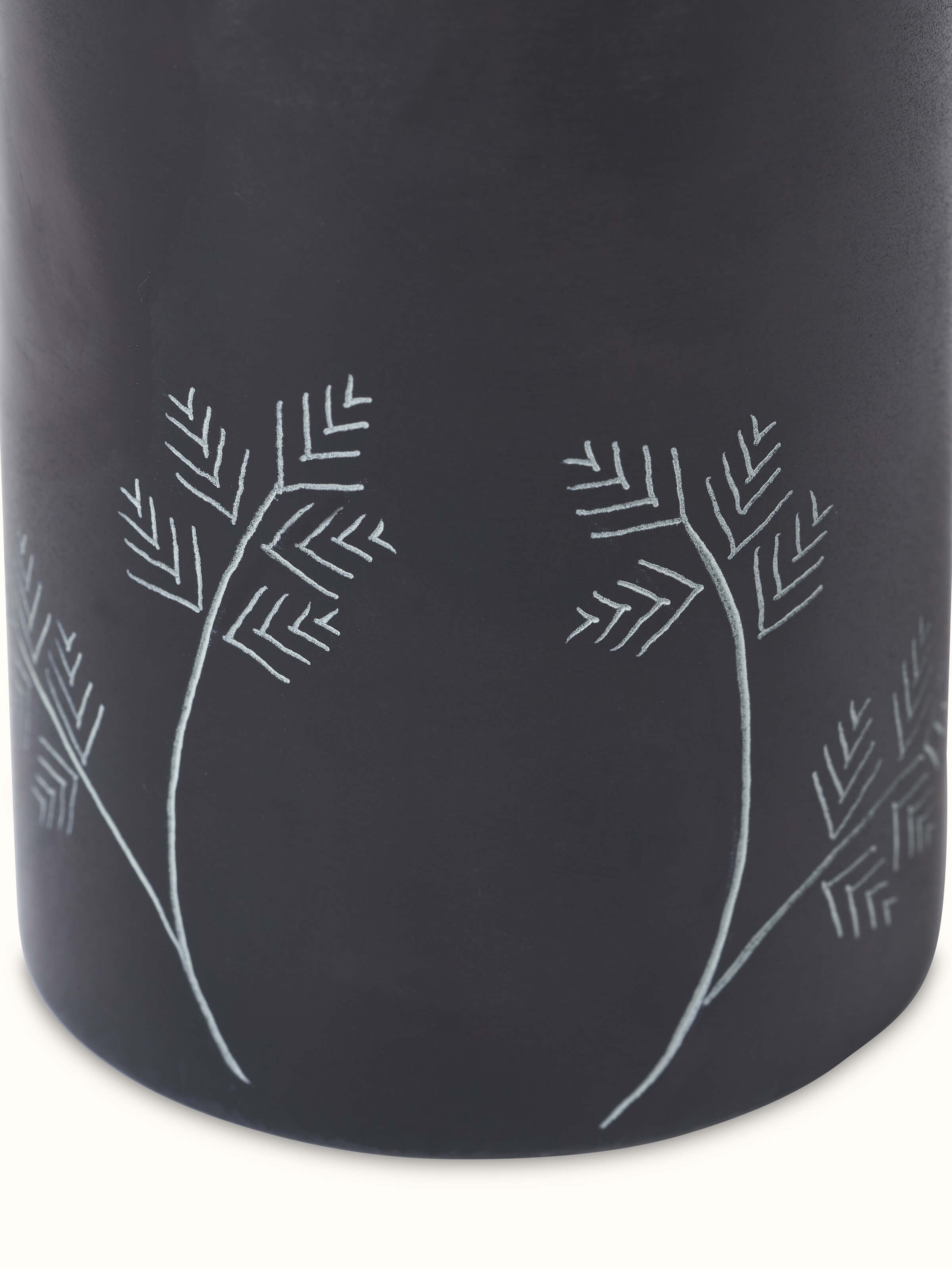 Back view of Natural Carved Stone Soap Dispenser displaying unique stone texture and elegant shape.