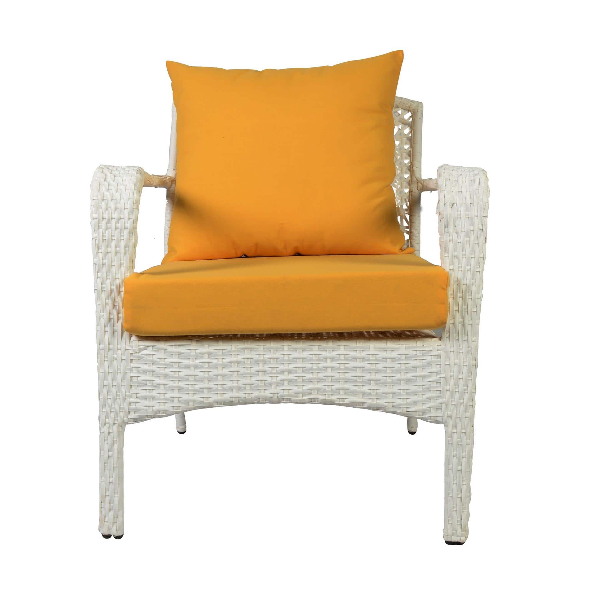 Dijon 2+1+1 Seater Wicker Sofa Set in White Colour