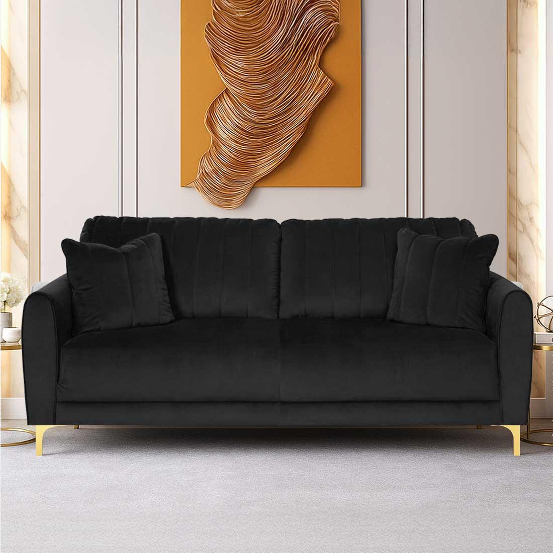 Angle Fabric Sofa (Black)