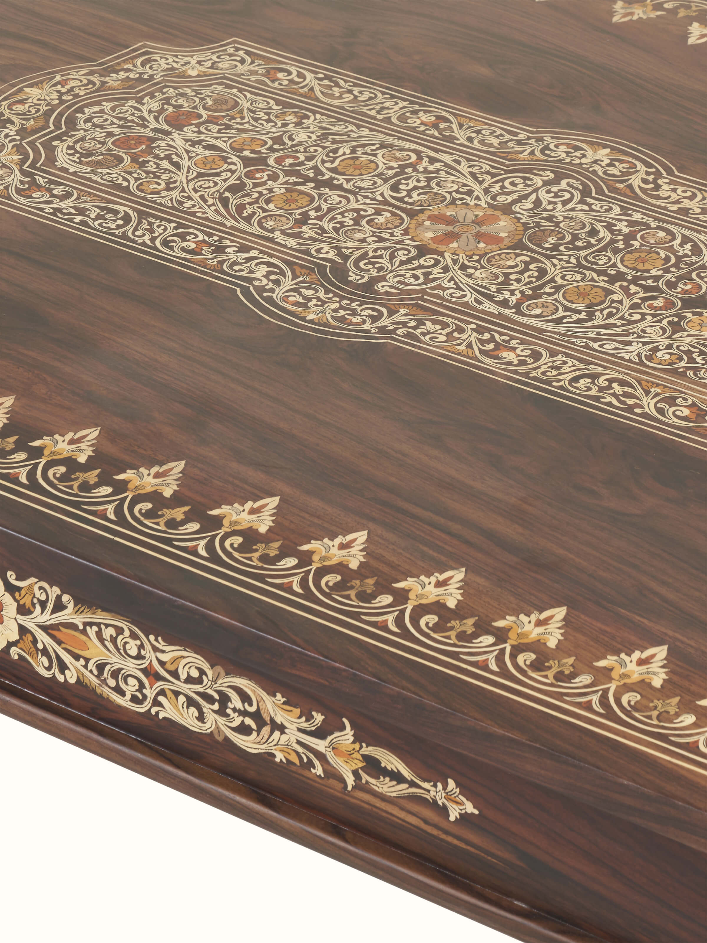 Rosewood Inlay 6-seater Dining Table