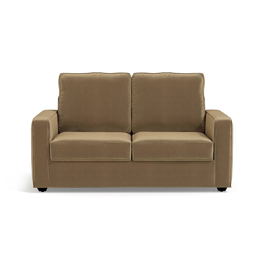 Apollo Sofa Set (Colour : Fawn Velvet, Cushion : Hard, Back Type : High Back, Seater : 2+1+1) - Urban Ladder