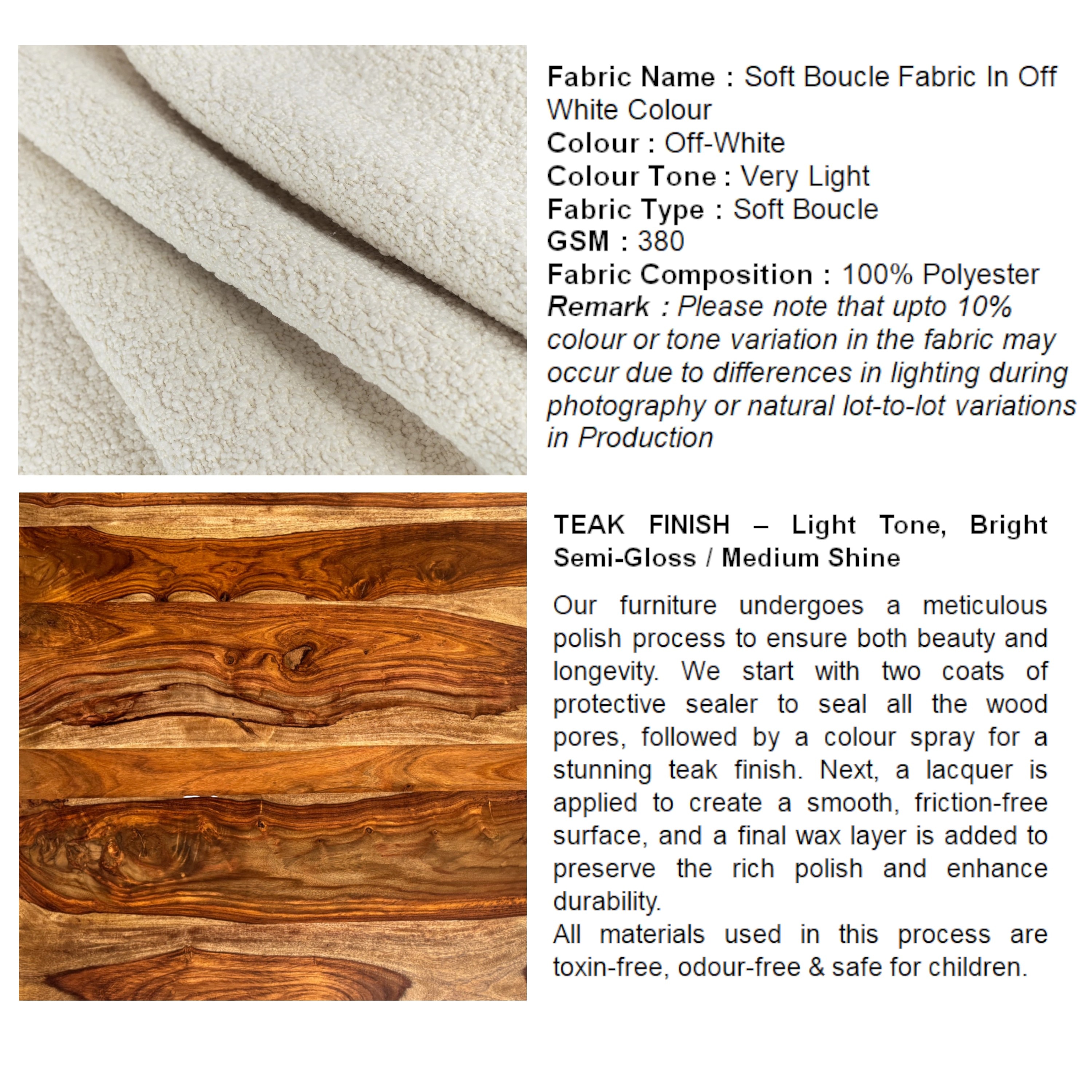 Westfield Sheesham Wood Mid Century Lounge Chair in Off White