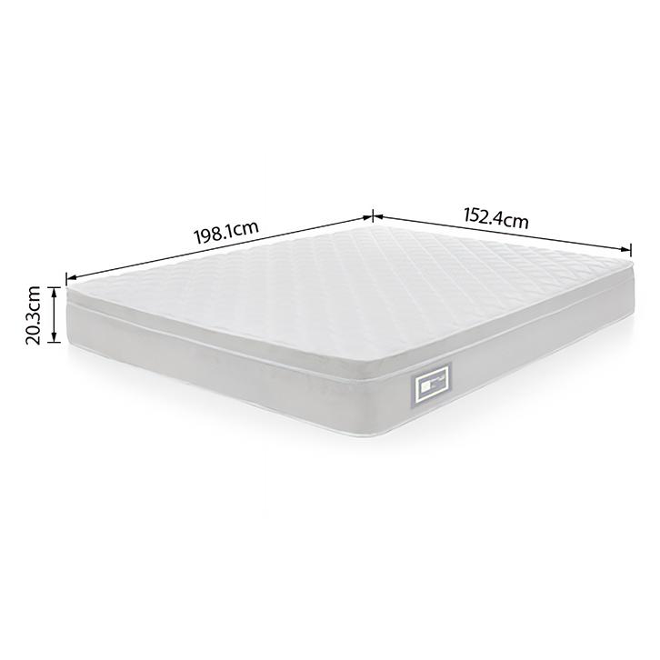 Dreamlite Bonnel Spring Queen Size Mattress with Eurotop (Mattress Thickness : 8 Inches, Mattress Dimensions : 78 x 60 in)