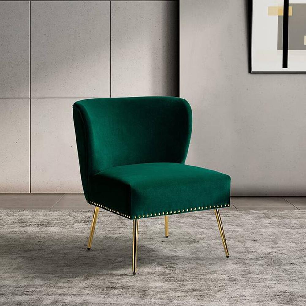 Rabel Accent Chair in Green Colour