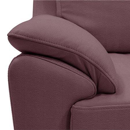 Farina 2 Seater Half Leather Sofa in Wine Colour