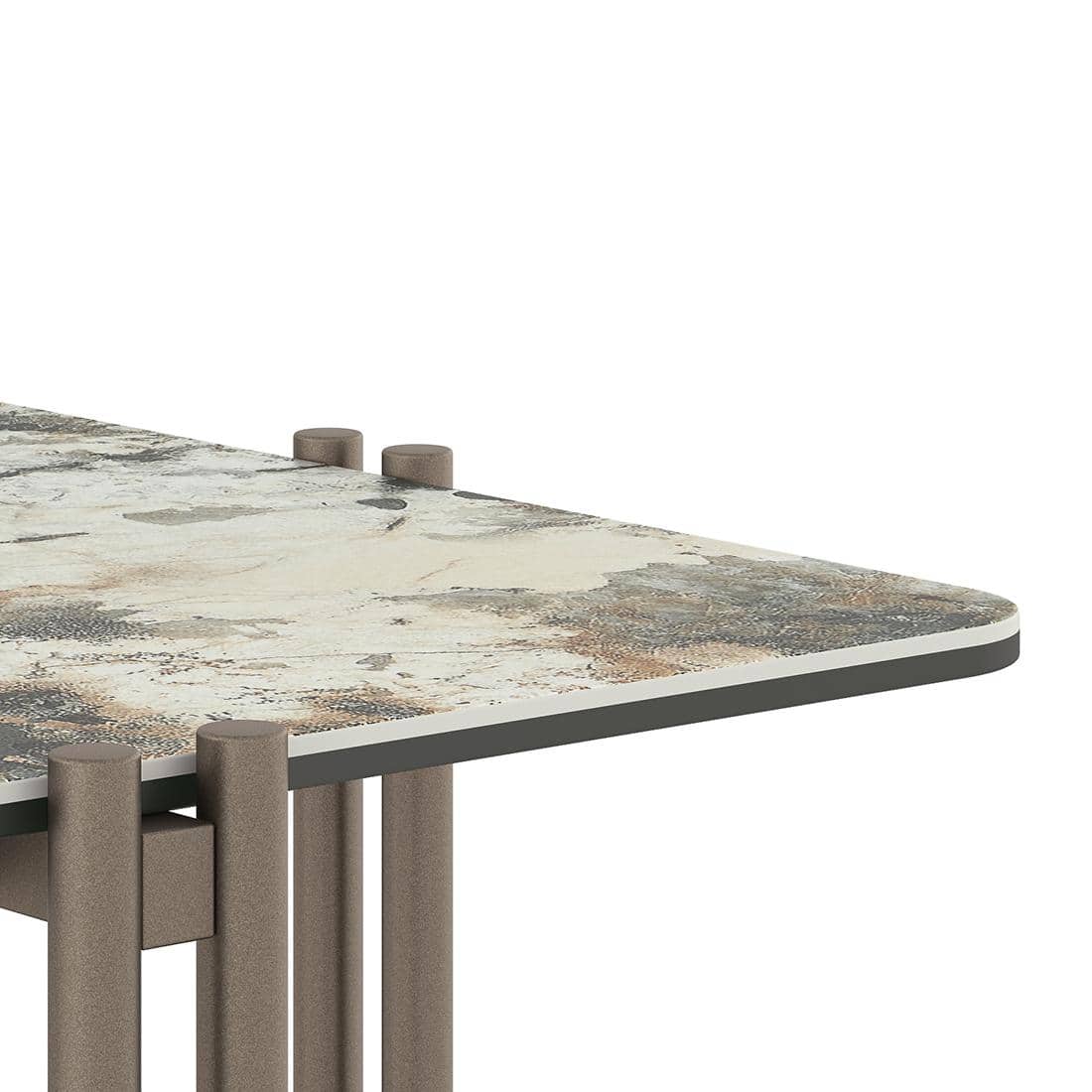 Paloma Marble Side Table in Saturn Spanish Ceramic Finish