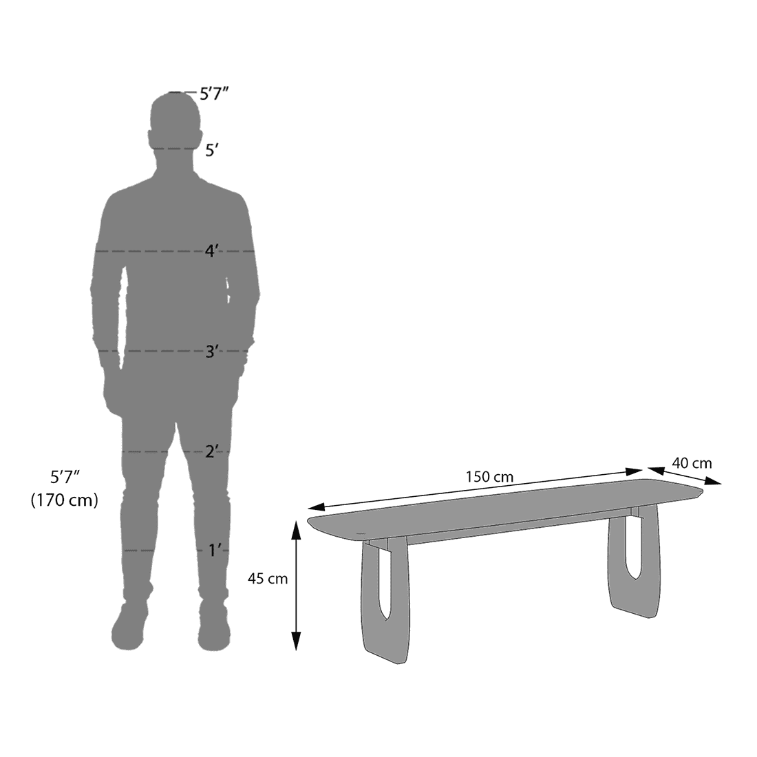 Aero Solid Wood 6 Seater Dining Table With Aero Bench & Selene Chairs