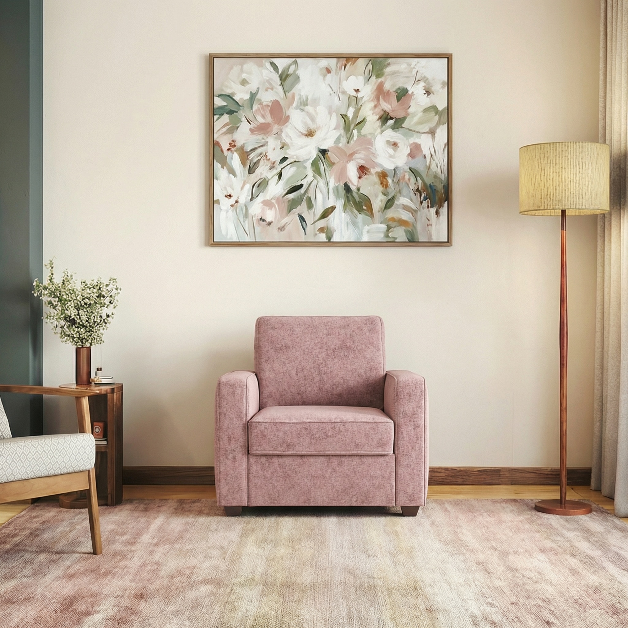 Apollo Compact High Back Fabric Sofa (Colour : Desert Rose, Seating Capacity : 1 Seater, Cushion Type : Soft, Back Type : High Back)-image-19