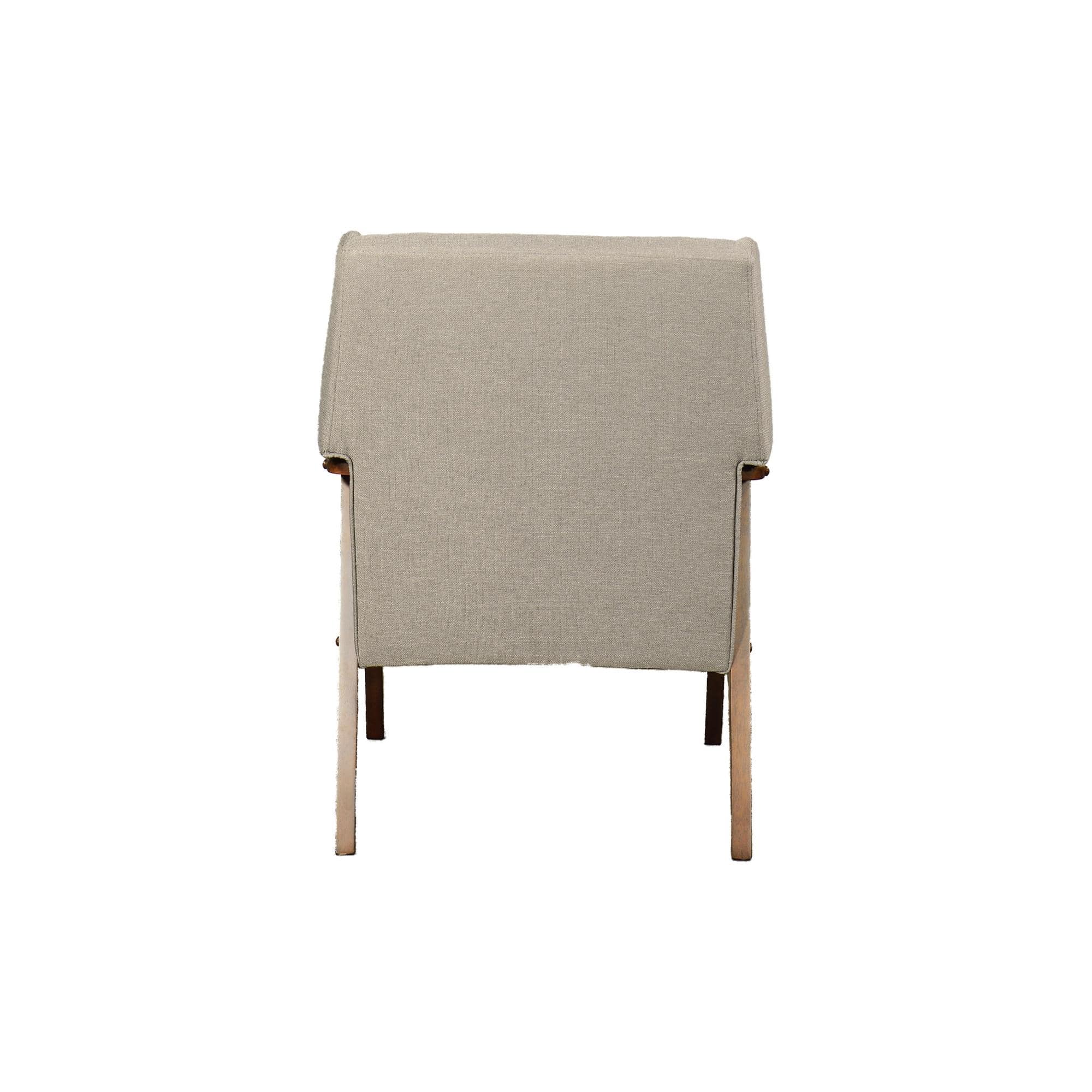 Daisuke 1 Seater Wooden Sofa in Beige Fabric Colour